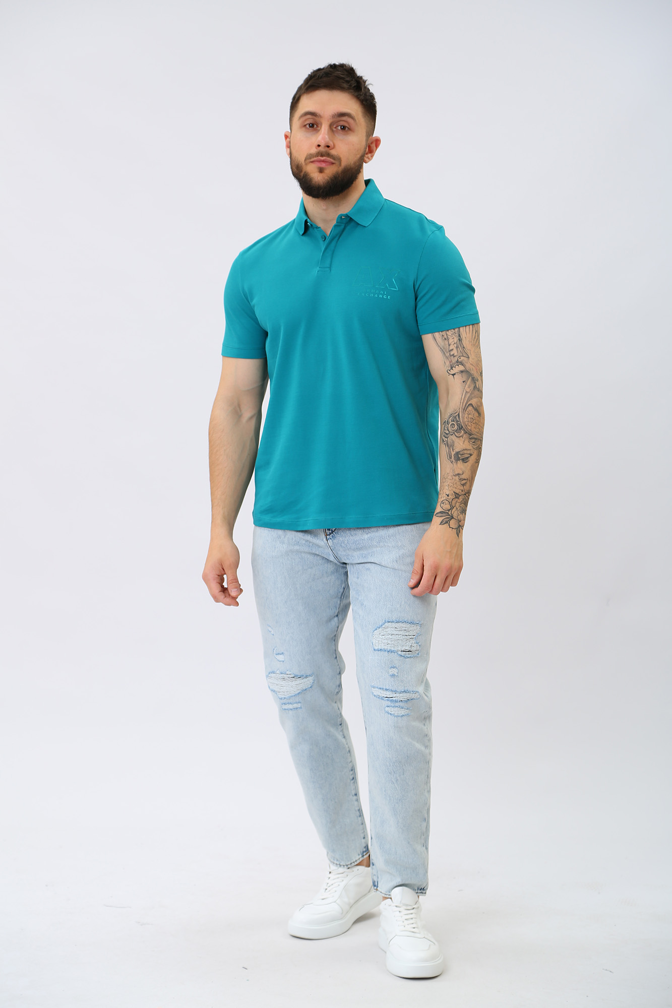 3RZFCA_ZJMBZ Поло Armani Exchange Синий