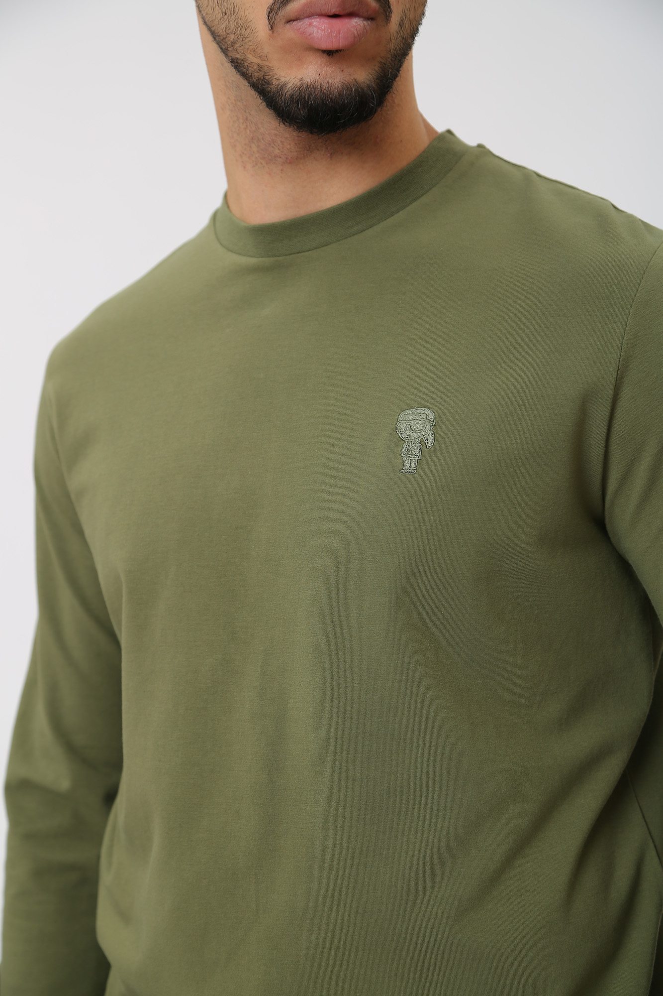 534221_755028 Лонгслив Karl Lagerfeld Зеленый
