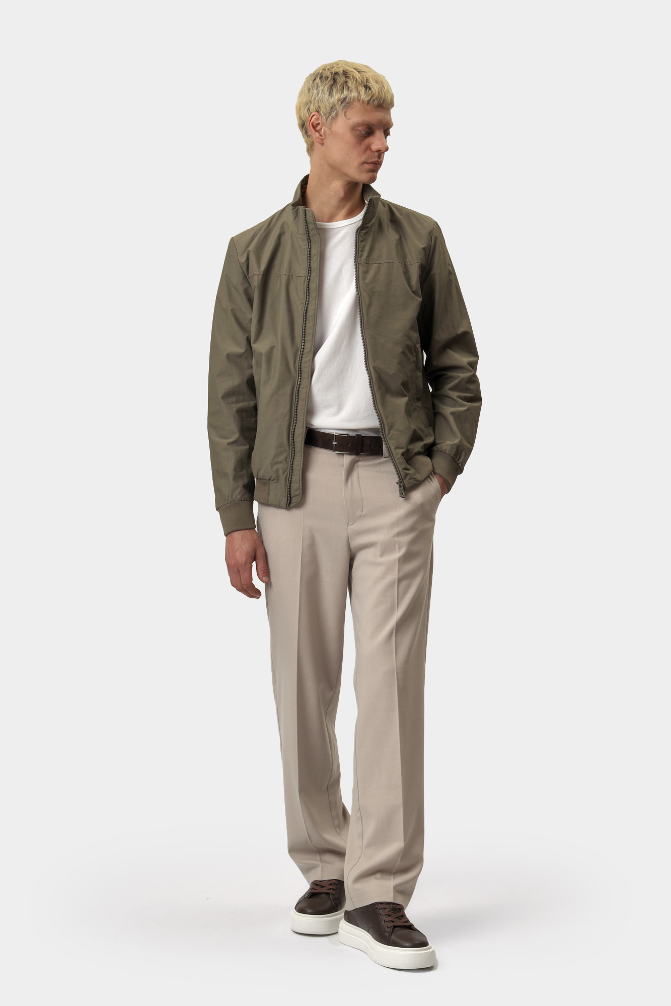 M5520DT3218F Бомбер Geox Хаки