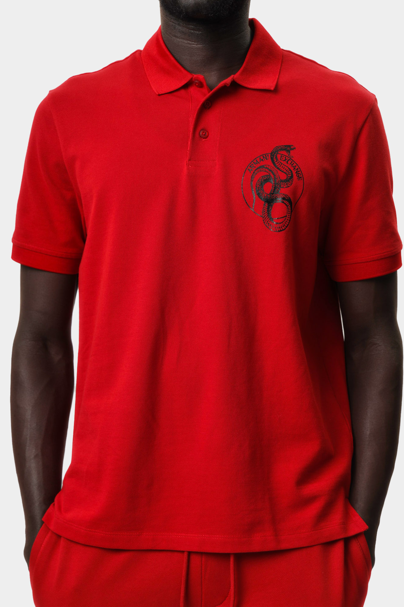 XM000215_AF10366 Поло Armani Exchange Красный