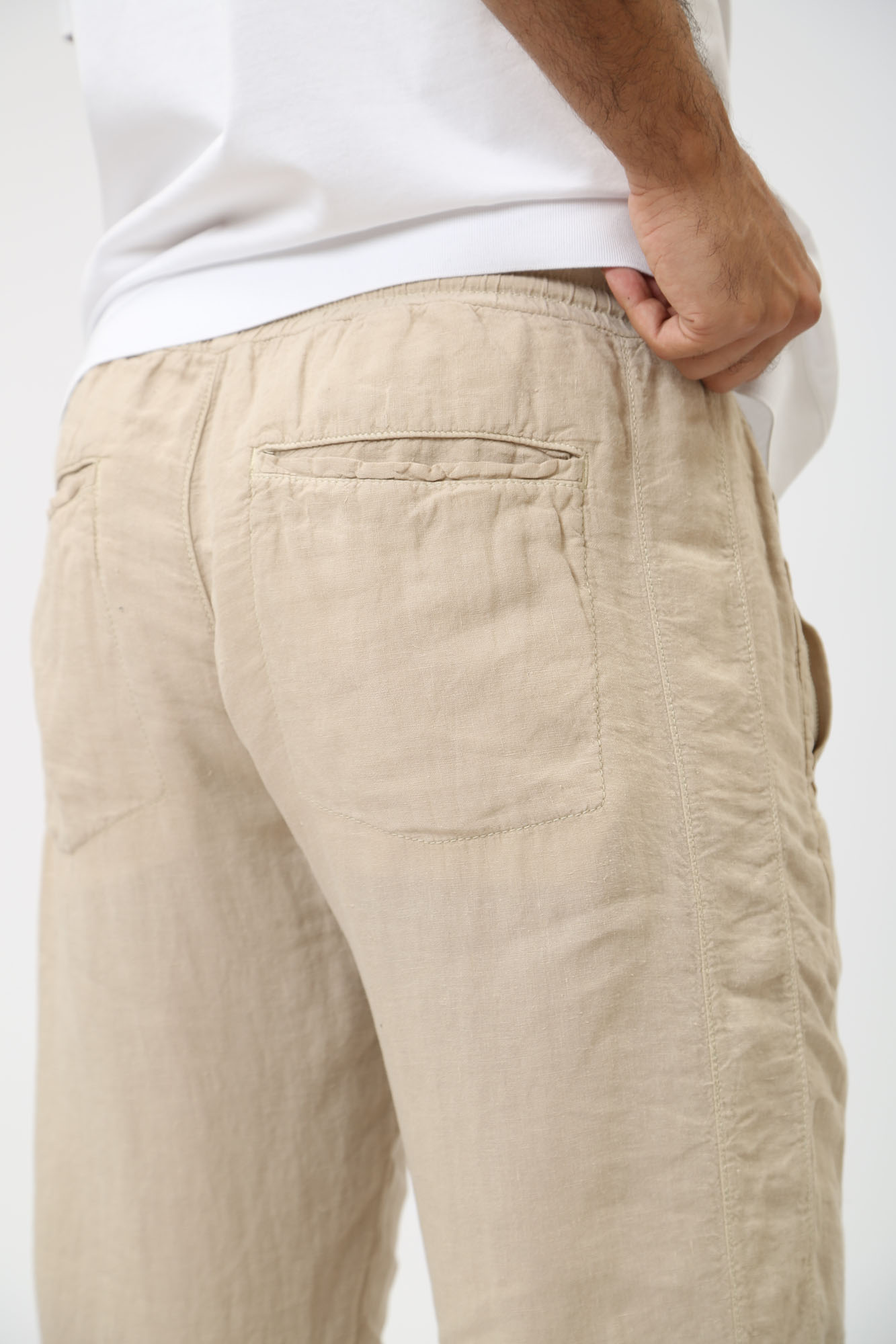 542815_255815 Брюки льняные Karl Lagerfeld Бежевый