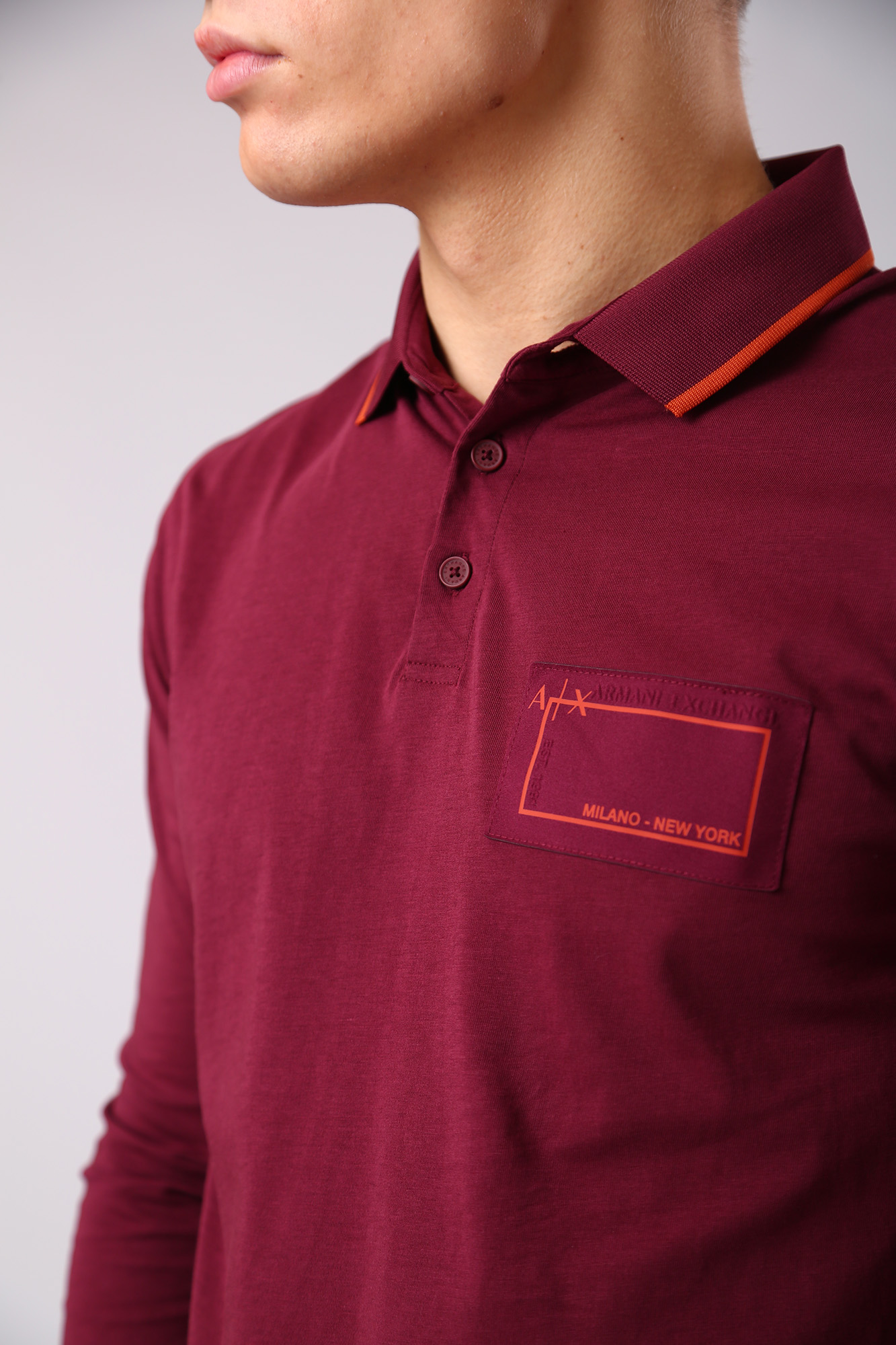 6LZFJB_ZJBVZ Поло с длинным рукавом Armani Exchange Красный