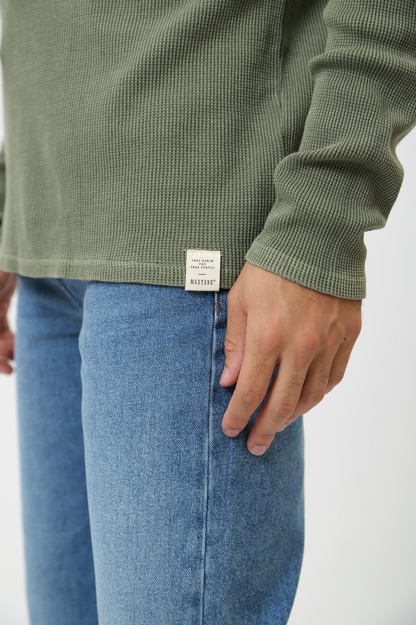 1014110 Поло с длинным рукавом Mustang Зеленый