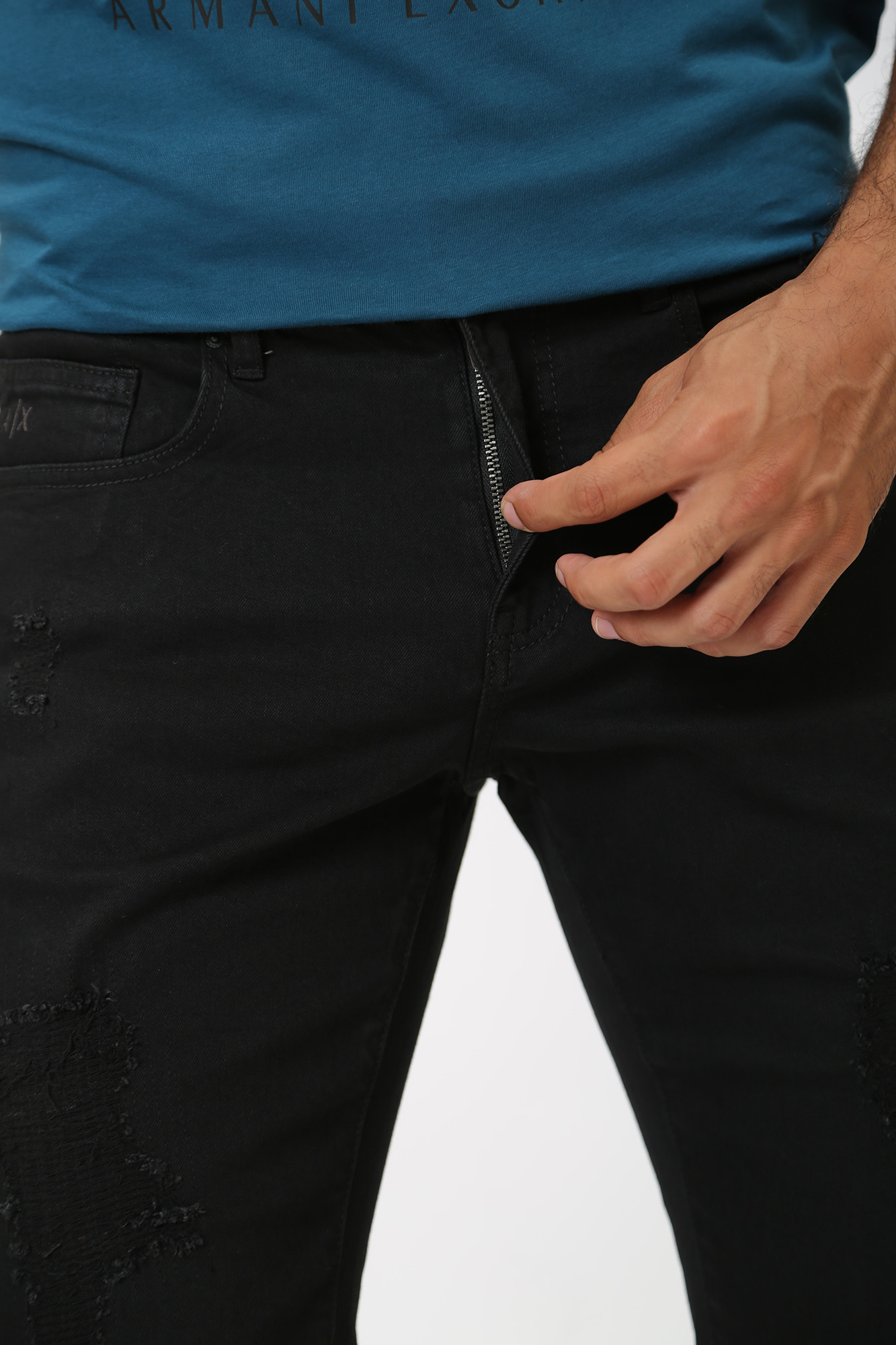 6RZJ13_Z1AAZ Брюки джинсовые  Armani Exchange Черный