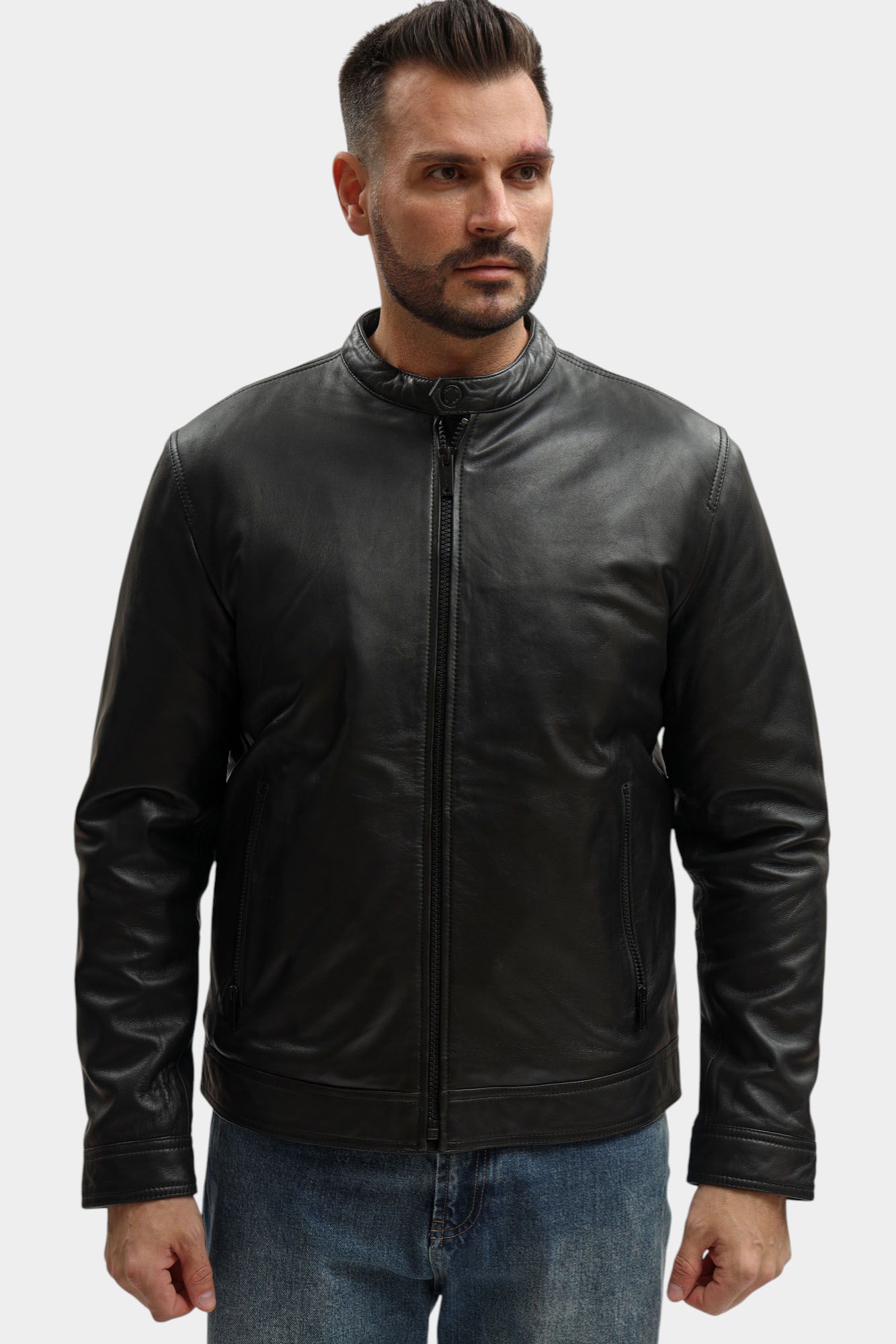 80101468_110157 Куртка кожаная Strellson Черный