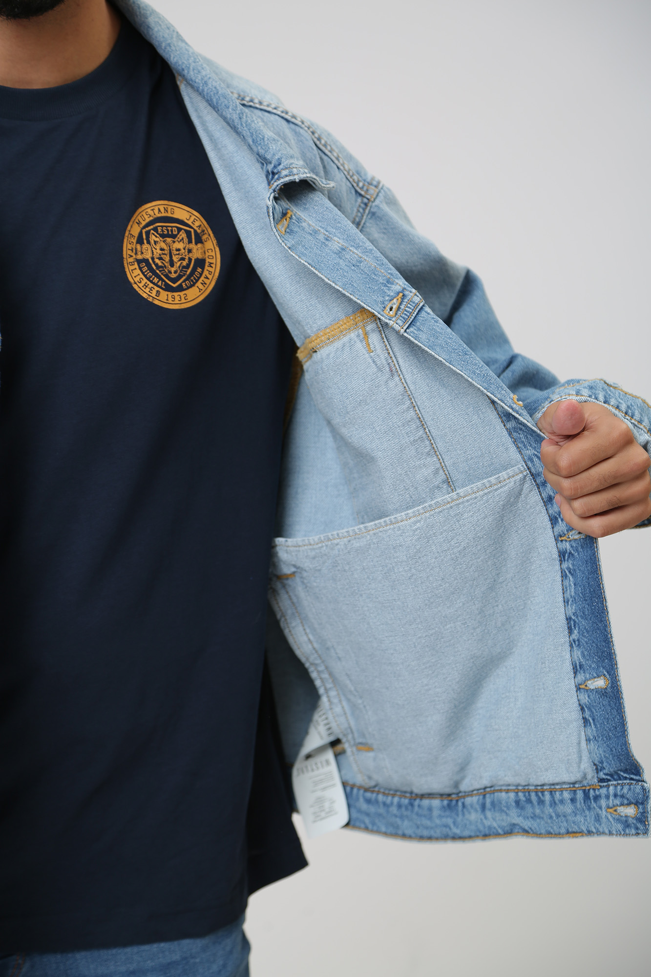 1014332-5000 Куртка джинсовая Mustang Голубой