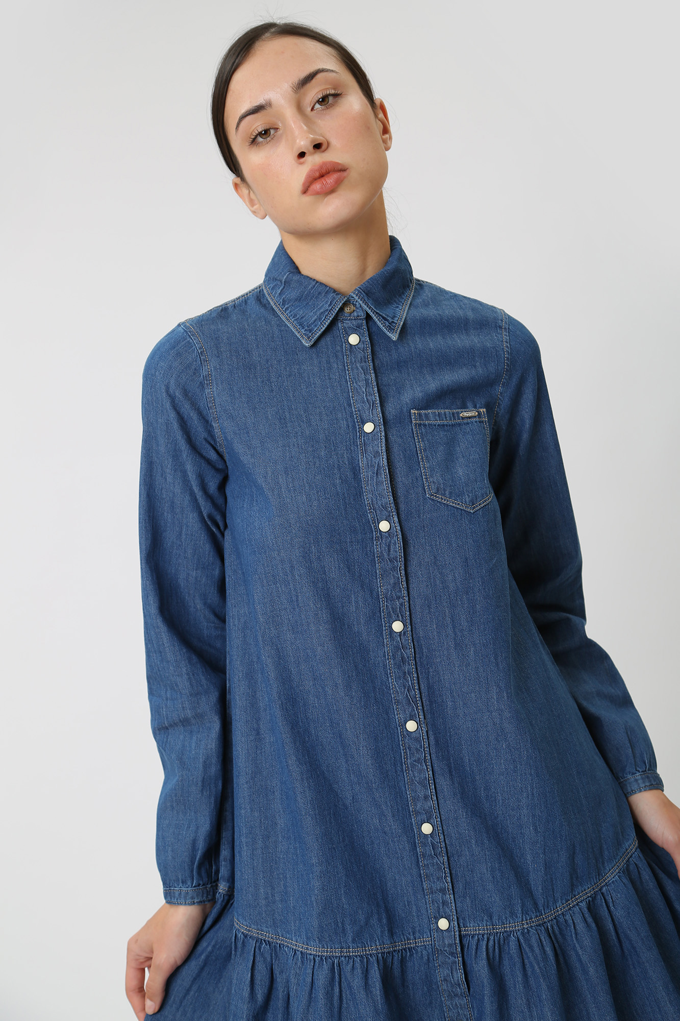 PL953334 платье джинсовое д/р pepe jeans 