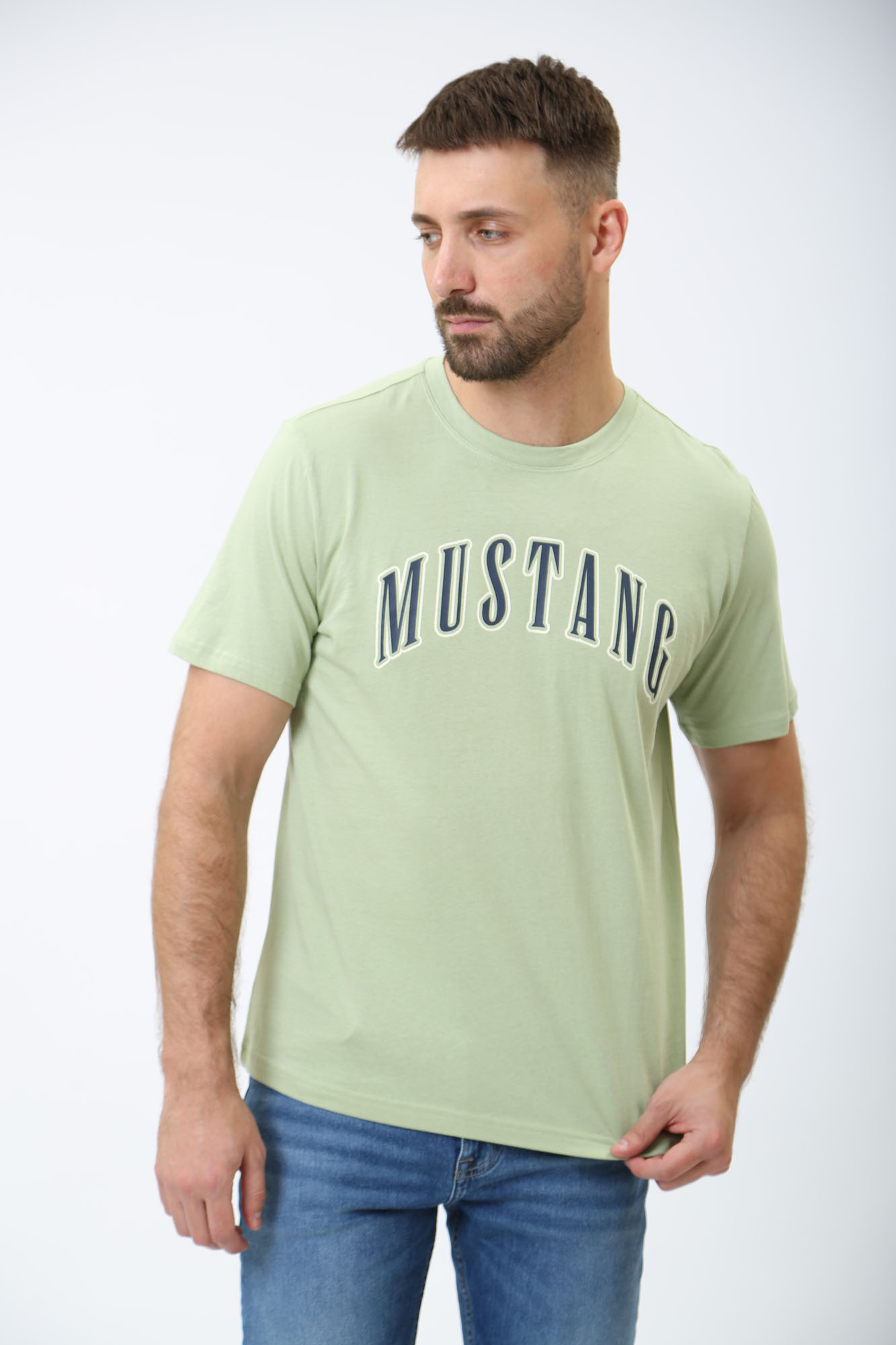 1014927 Футболка Mustang Зеленый