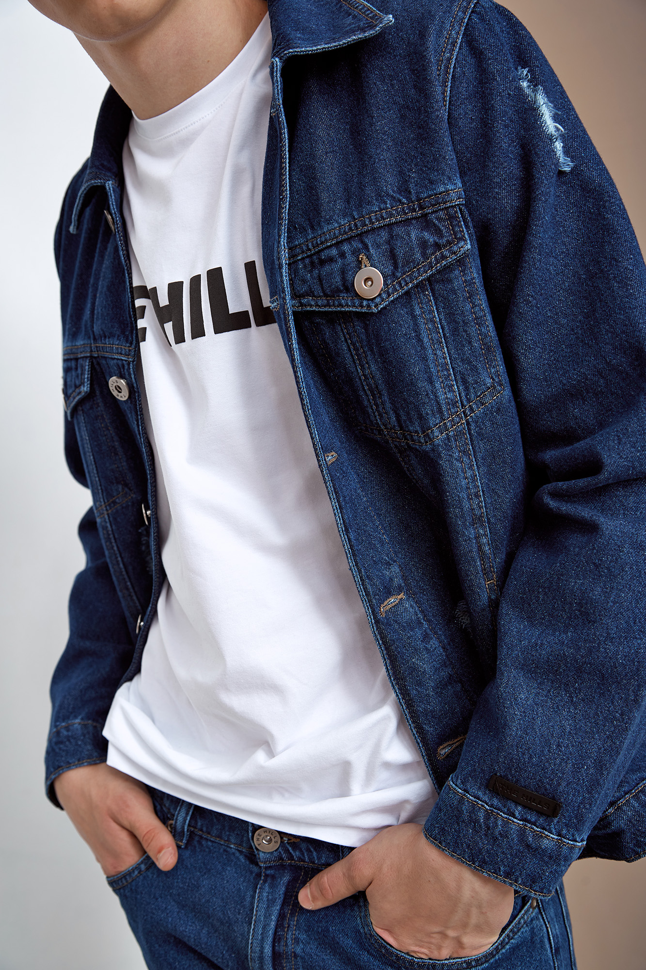 M-222-UR-56-3474-410 Куртка джинсовая The Hills Синий