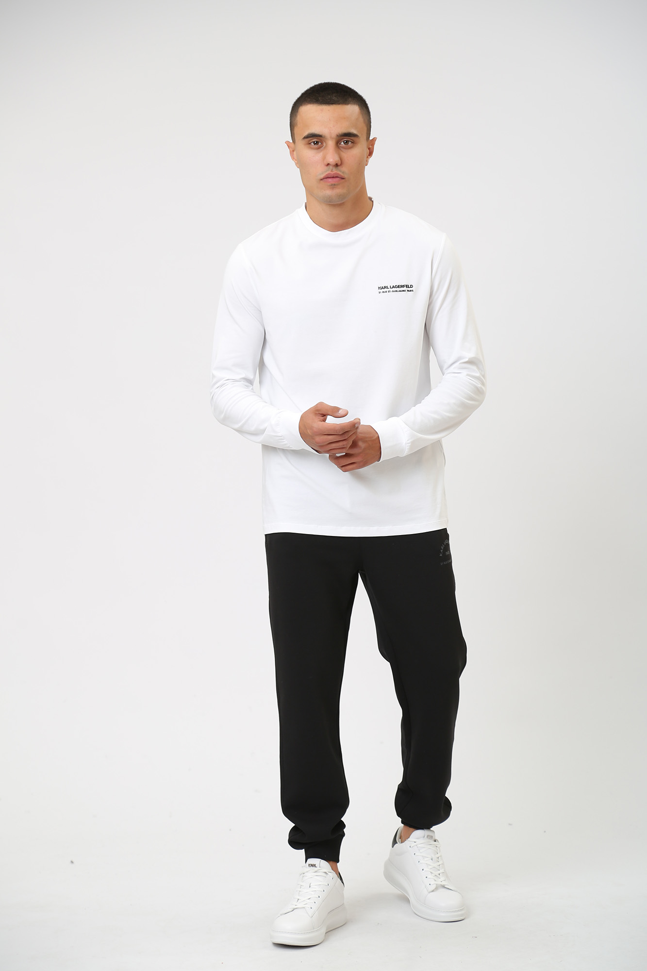534221_755025 Лонгслив Karl Lagerfeld Белый