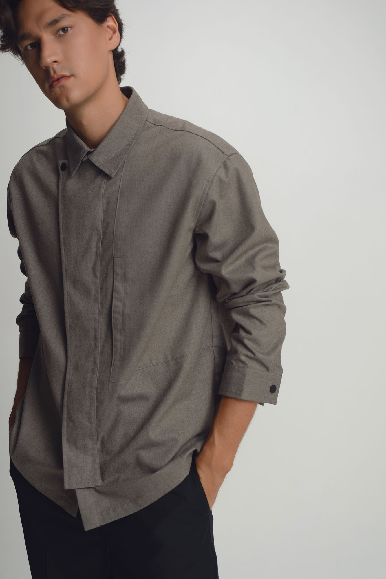 M-252-TH-56-2203 Рубашка с длинным рукавом The Hills Серый