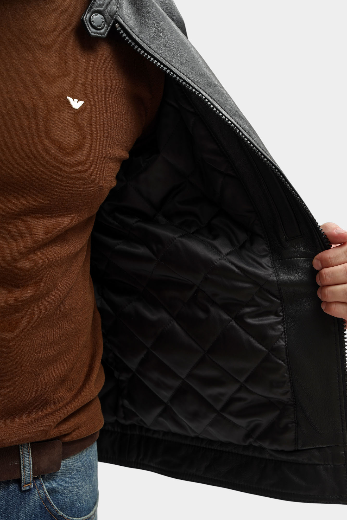 80101468_110157 Куртка кожаная Strellson Черный