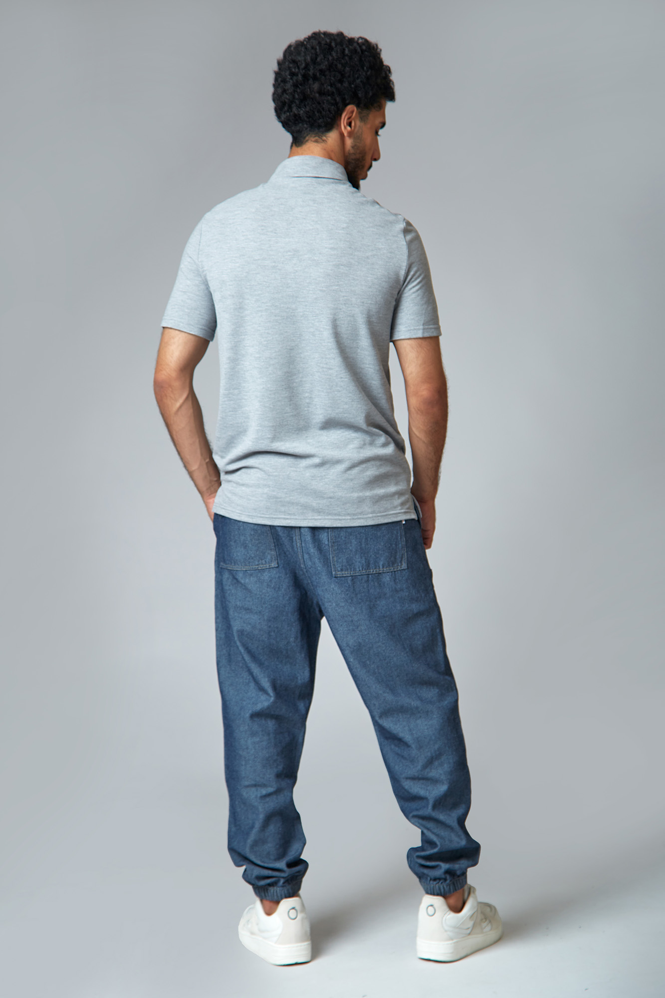 M-232-P-23-0069 Поло The Hills Серый