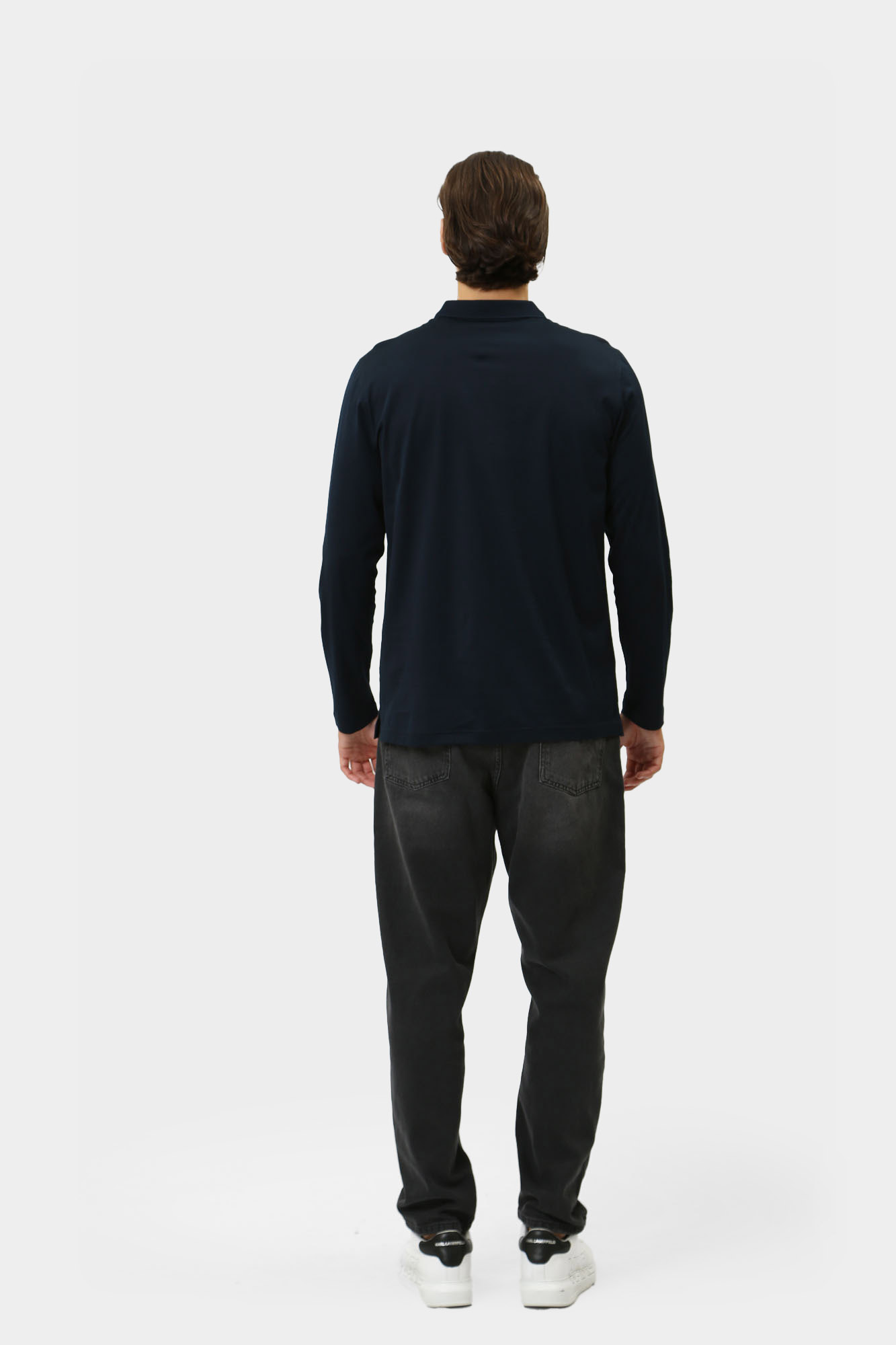 544200_745000 Поло с длинным рукавом Karl Lagerfeld Синий