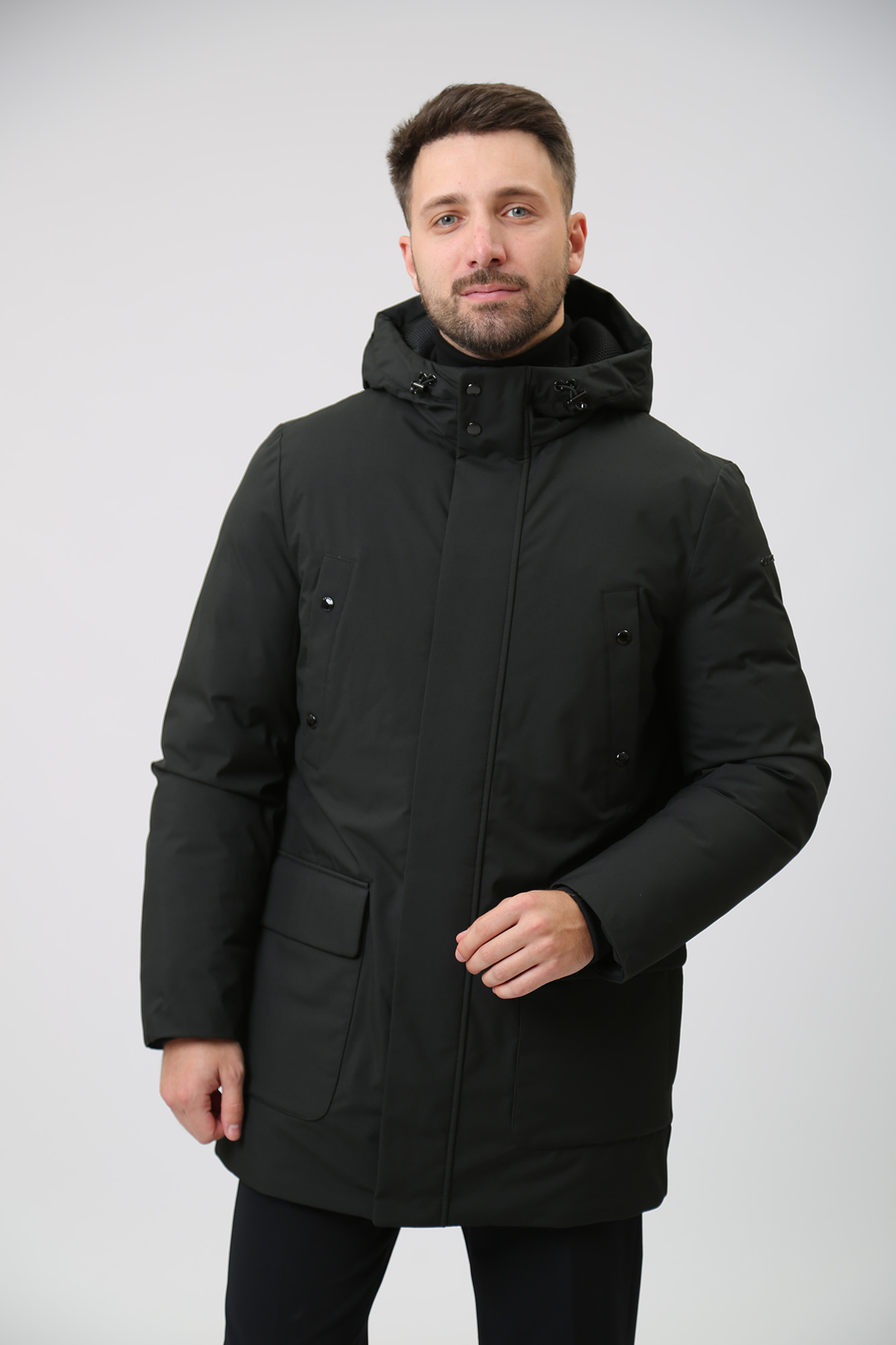 M3629BT2953F Пуховик удлиненный Geox Черный