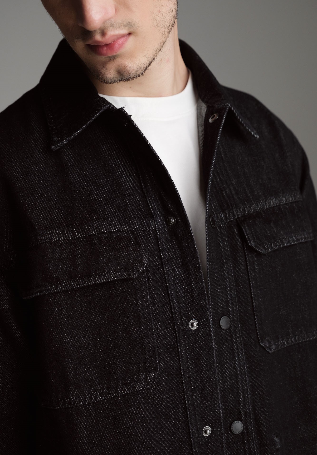 M-242-TH-56-0059 Рубашка джинсовая The Hills Черный