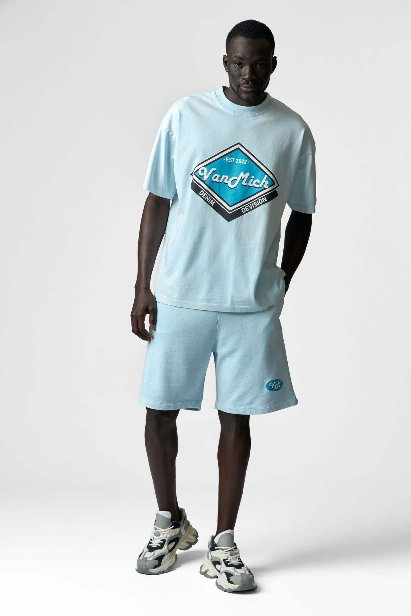 VM-ERK-22-413 Футболка Van Mich Голубой