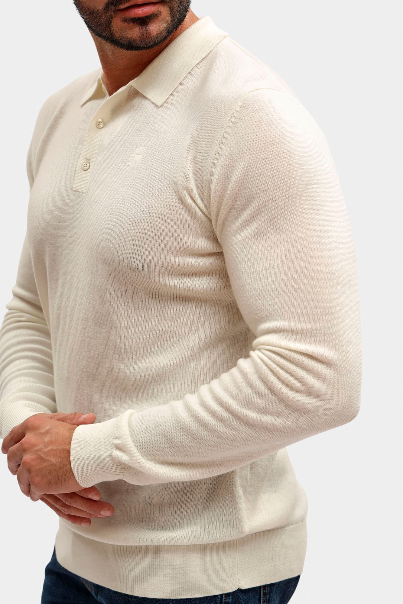 554399_655007 Поло с длинным рукавом Karl Lagerfeld Бежевый