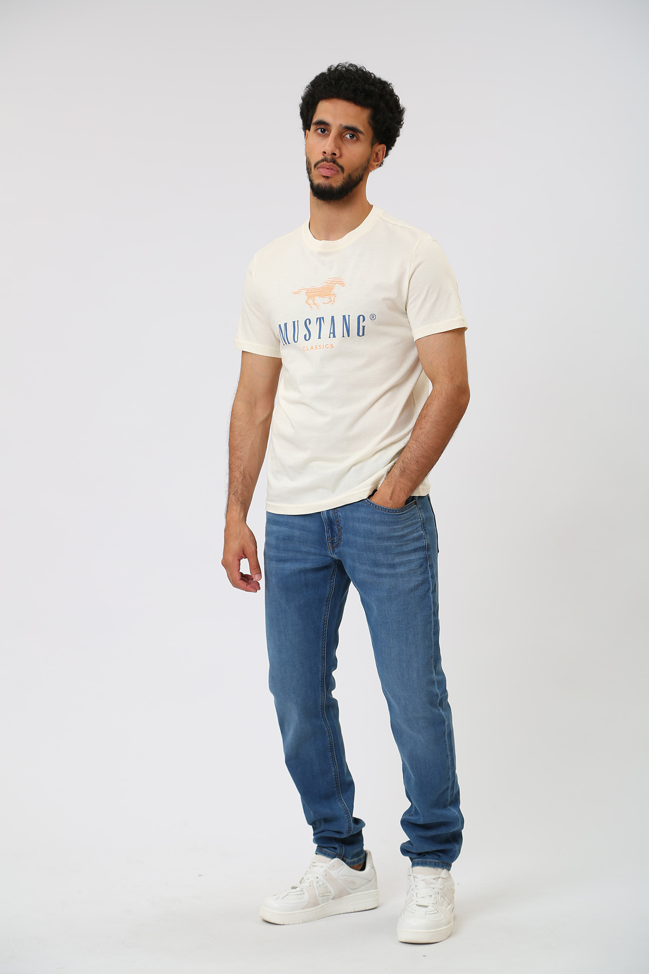 1013435-5000 Брюки джинсовые Mustang Синий