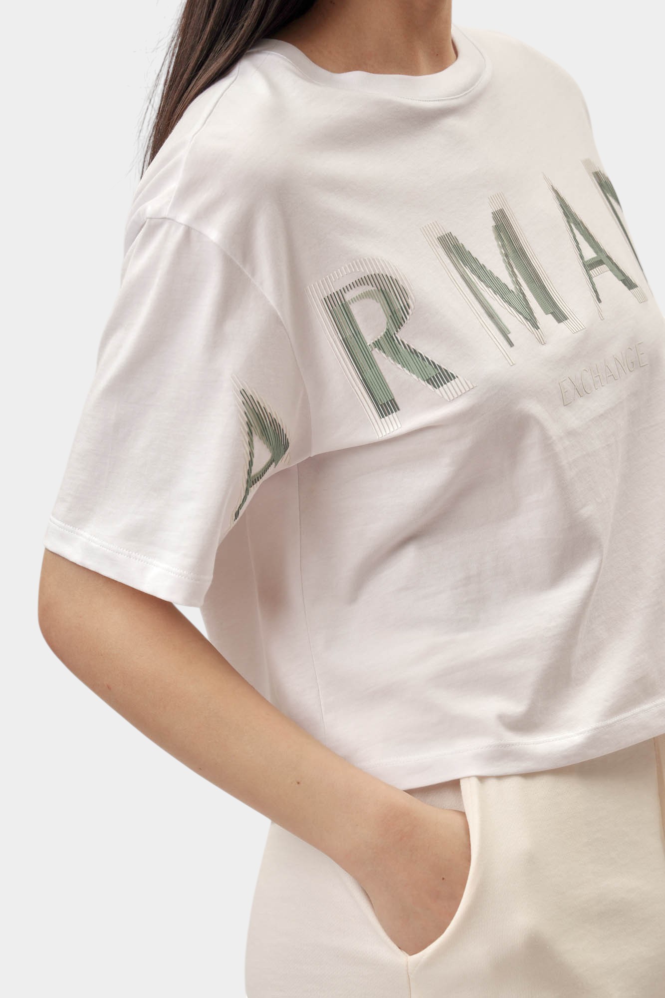 XW000520_AF10359 кроп-топ armani exchange