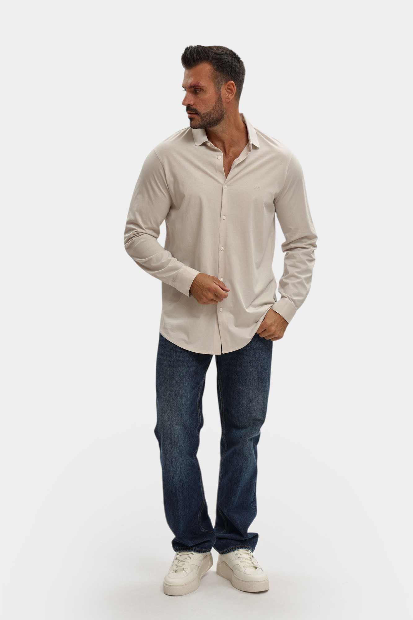XM001370_AF10364 Рубашка Armani Exchange Бежевый