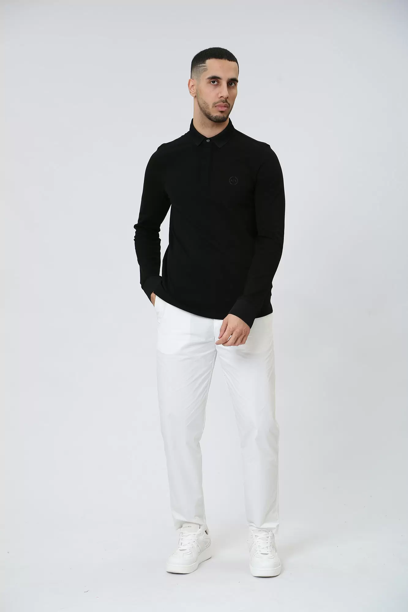 8NZF79_ZJ81Z Поло с длинным рукавом Armani Exchange Черный