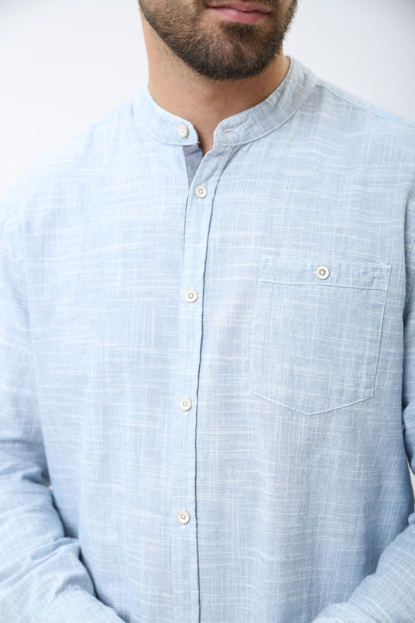 1014769 Рубашка с длинным рукавом Mustang Серый