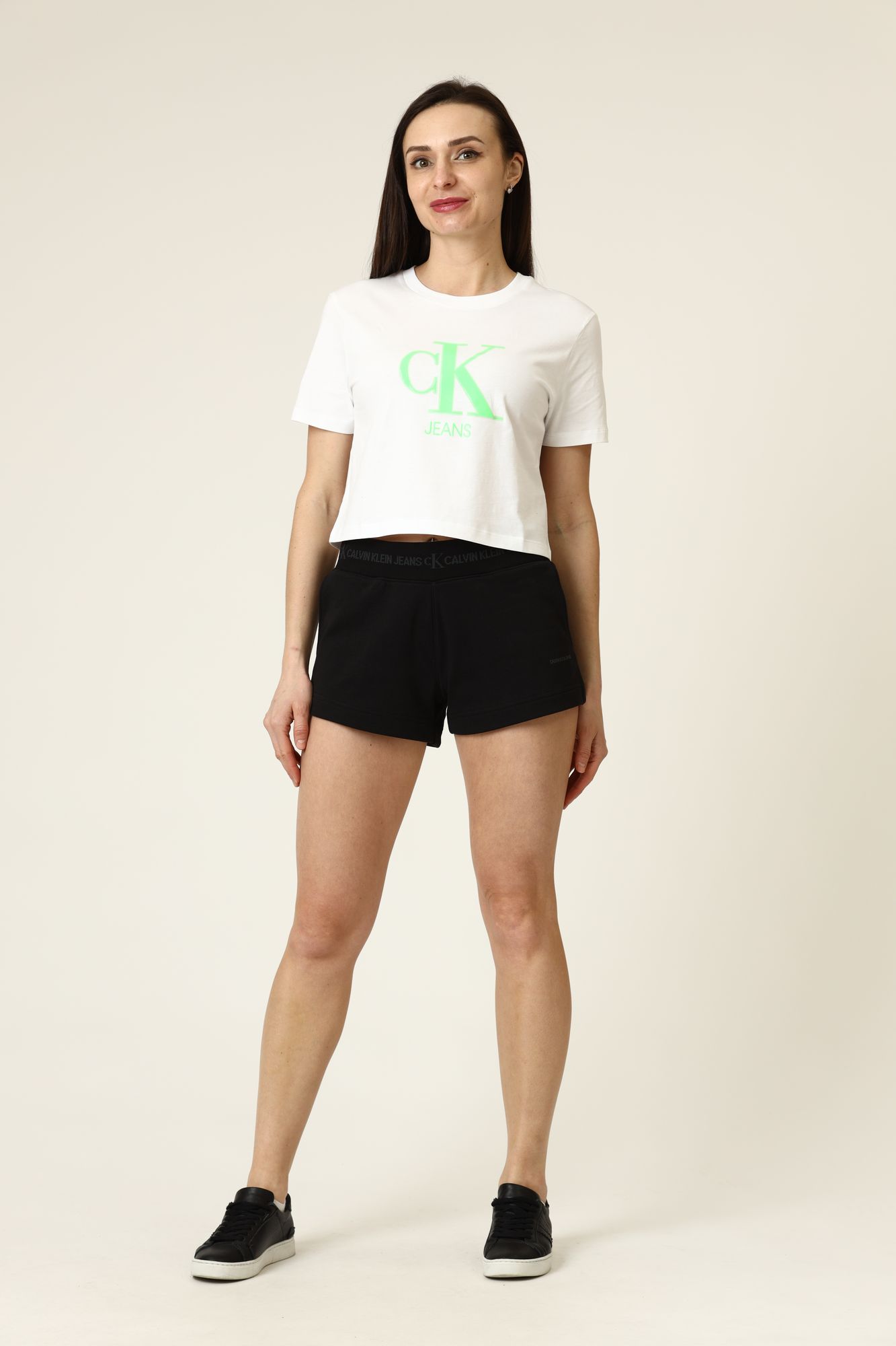 J20J215312_ футболка кроп-топ calvin klein jeans calvin klein jeans 