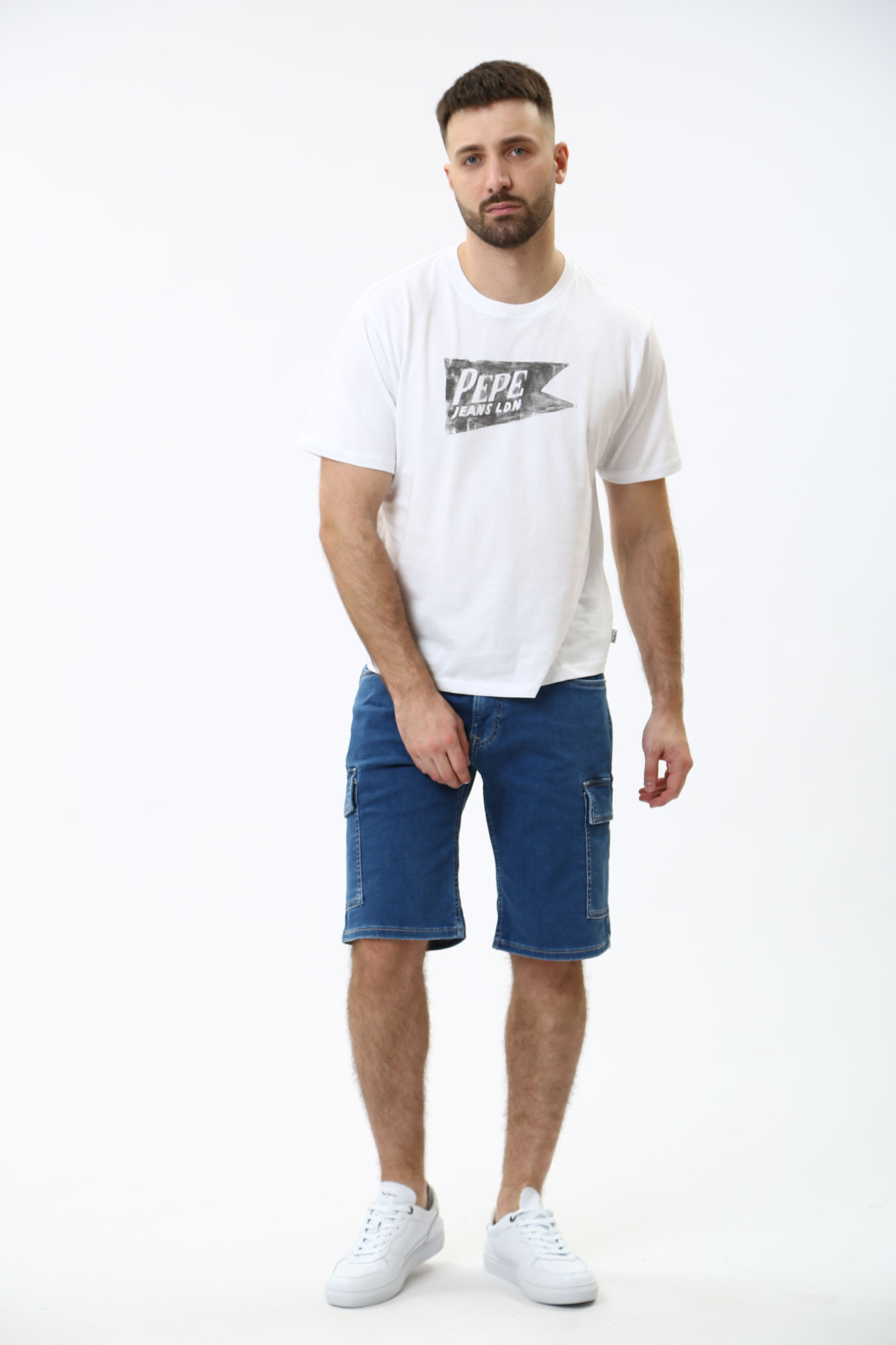 PM80108 Шорты джинсовые Pepe Jeans Синий