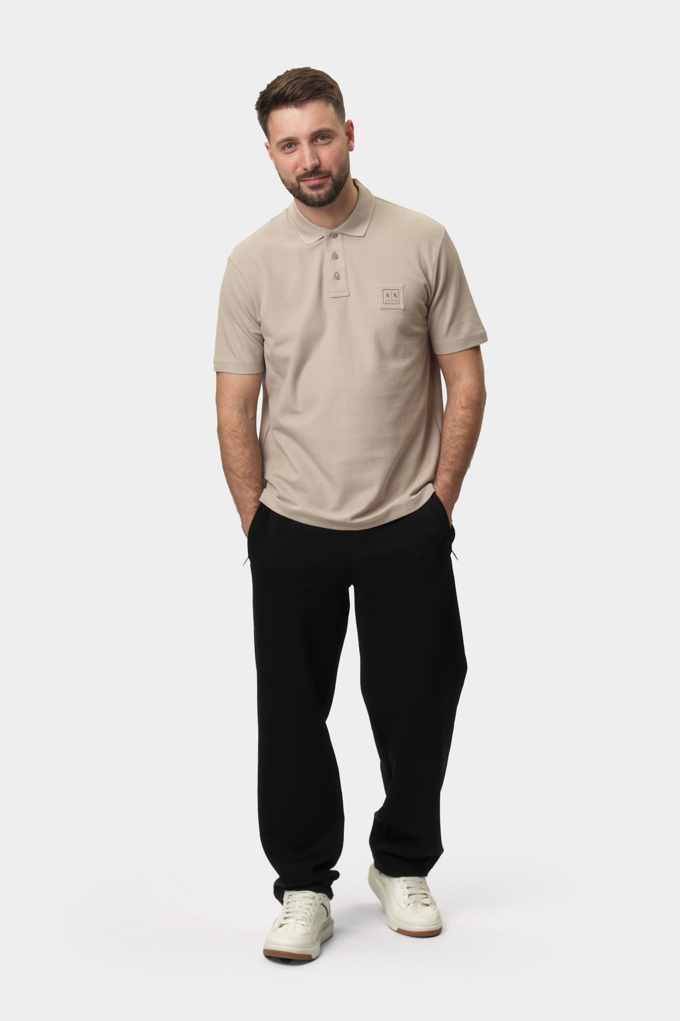 XM000356_AF12758 Поло Armani Exchange Бежевый