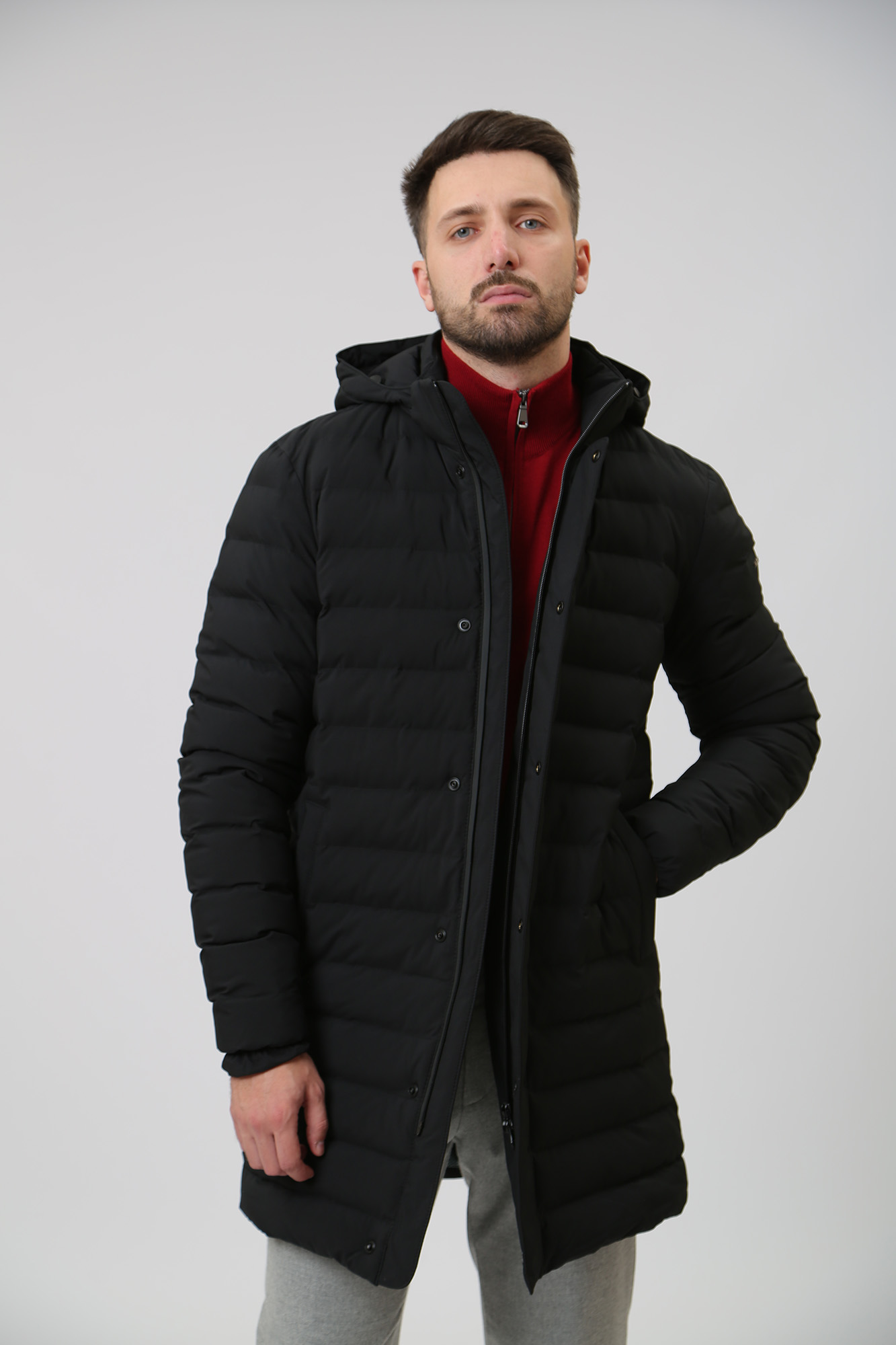 CR1807F23 Пуховик удлиненный Marc Cony Черный