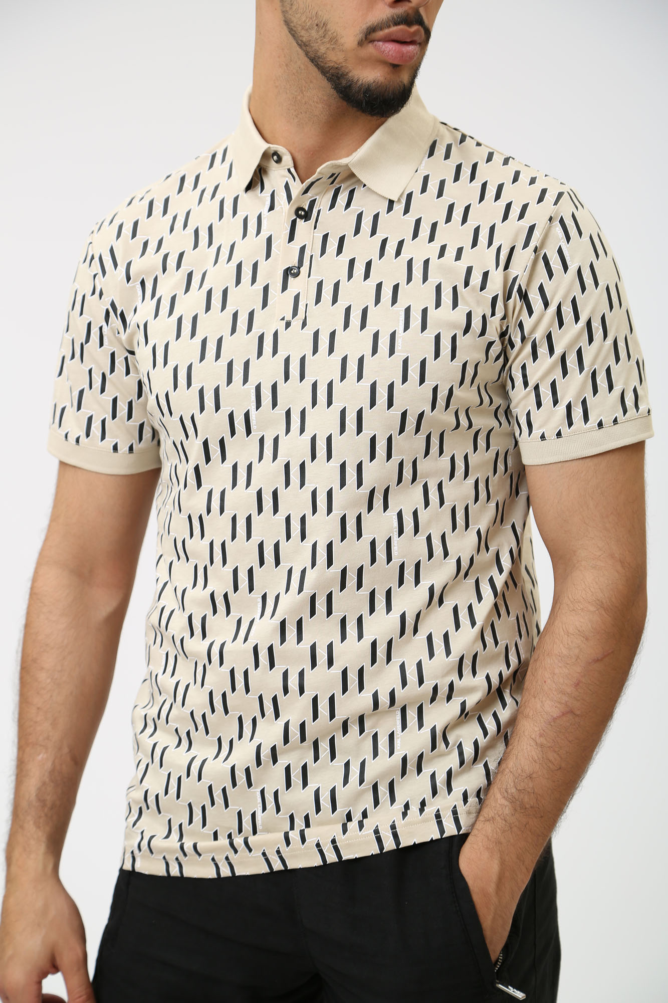 542251_745070 Поло Karl Lagerfeld Бежевый