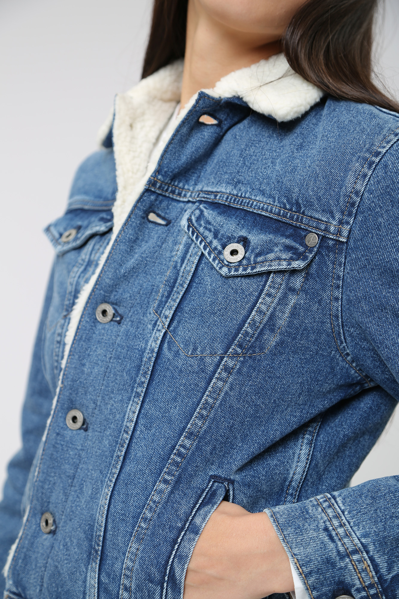 PL402244HI7 куртка джинсовая утепленная pepe jeans 