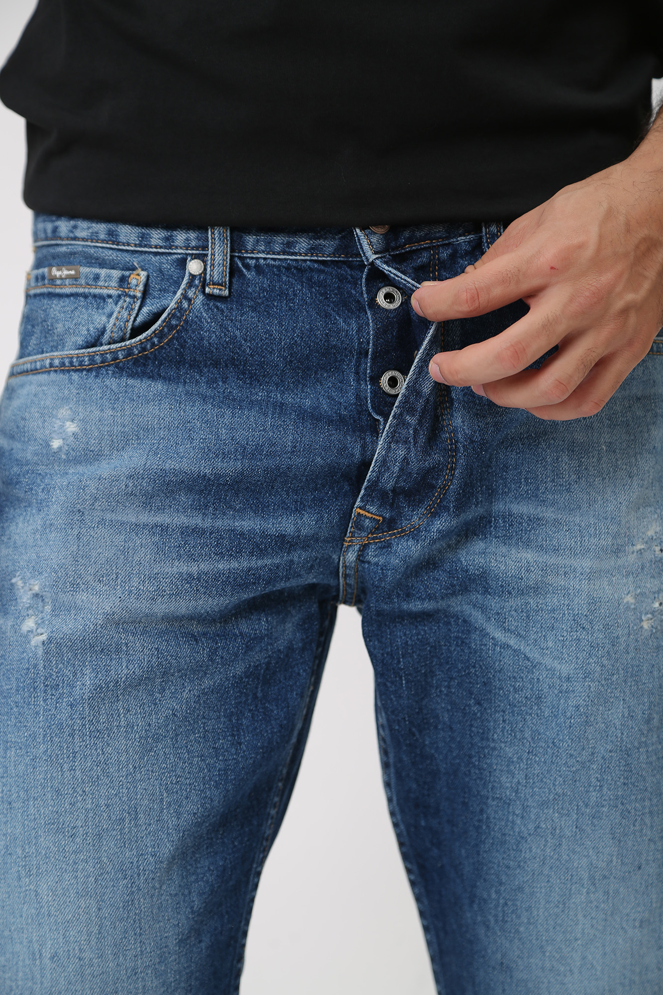 PM207392RG9 Джинсы TAPERED JEANS  Pepe Jeans Голубой