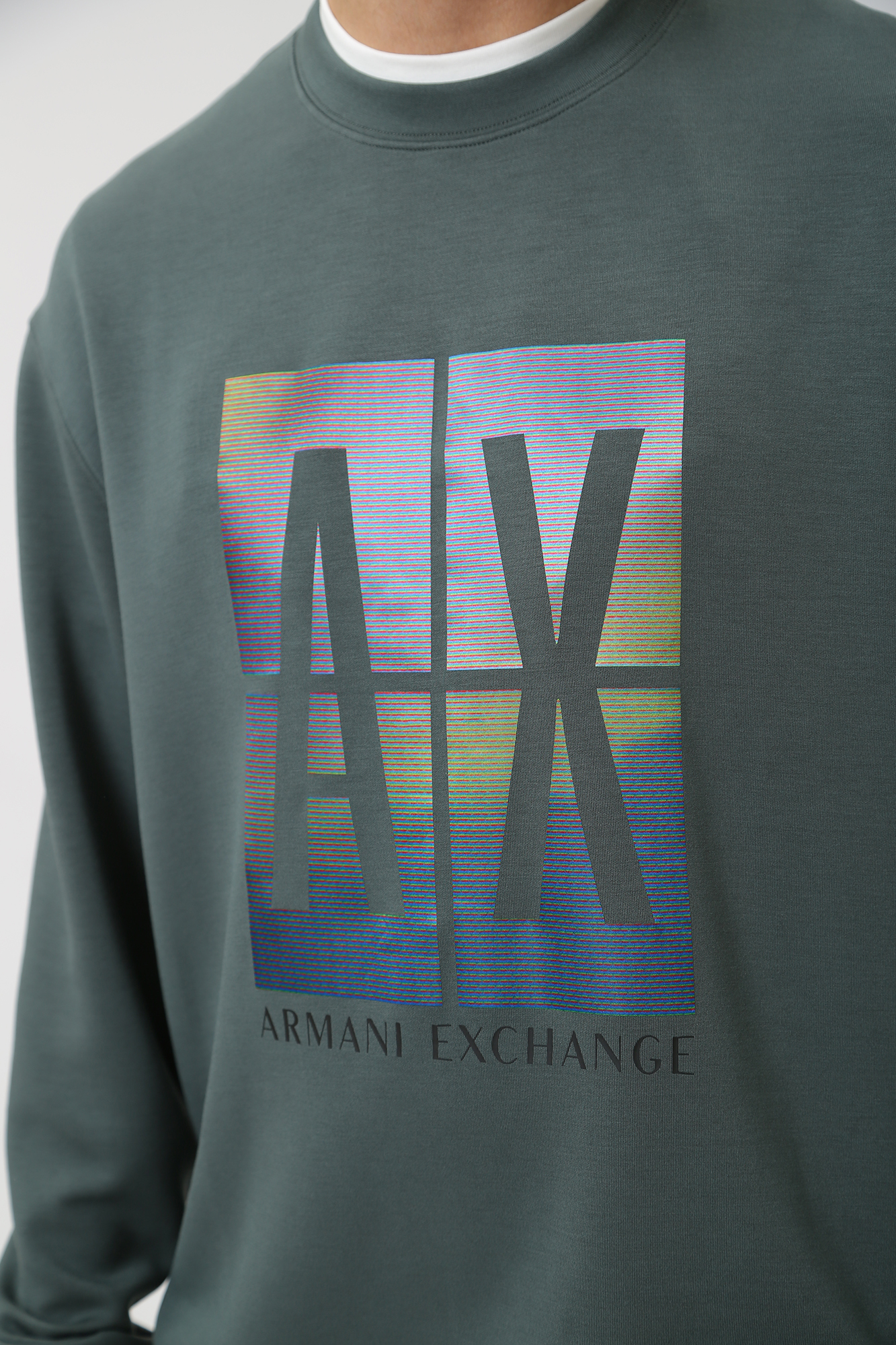 3DZMJE_ZJZDZ Свитшот Armani Exchange Зеленый