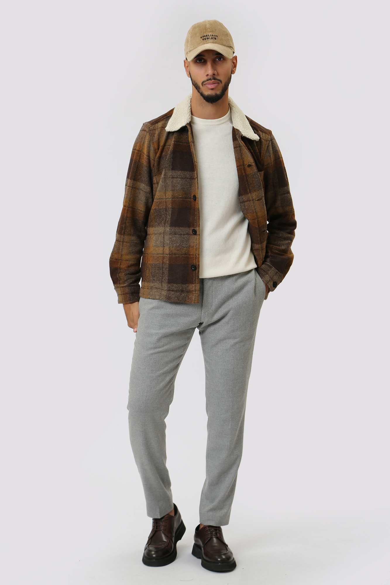 30038647_10016563 Рубашка с длинным рукавом Strellson Коричневый