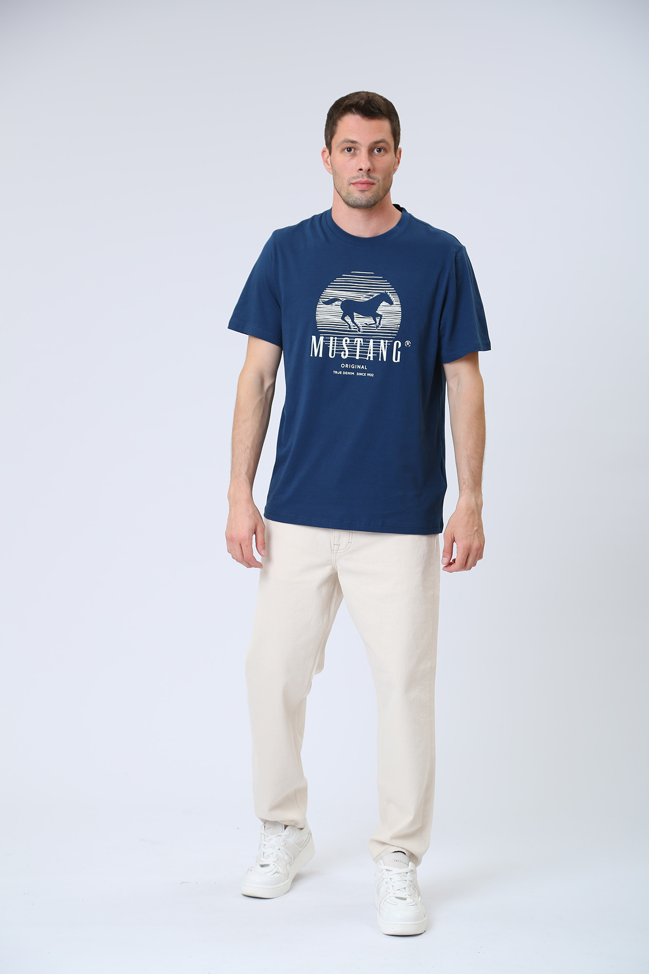 1013803 Футболка Mustang Синий