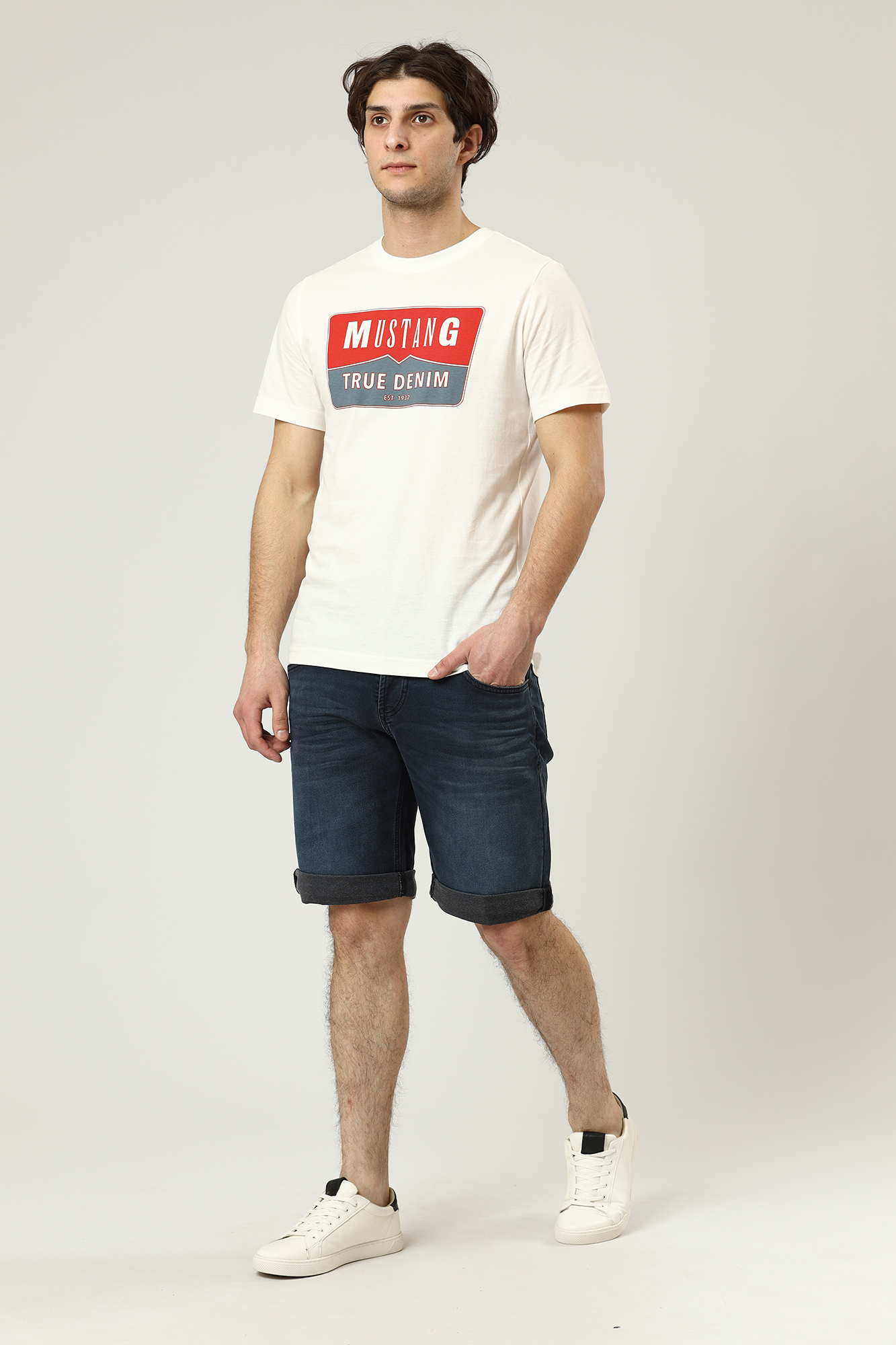 1012224-5000 Шорты джинсовые Mustang Синий