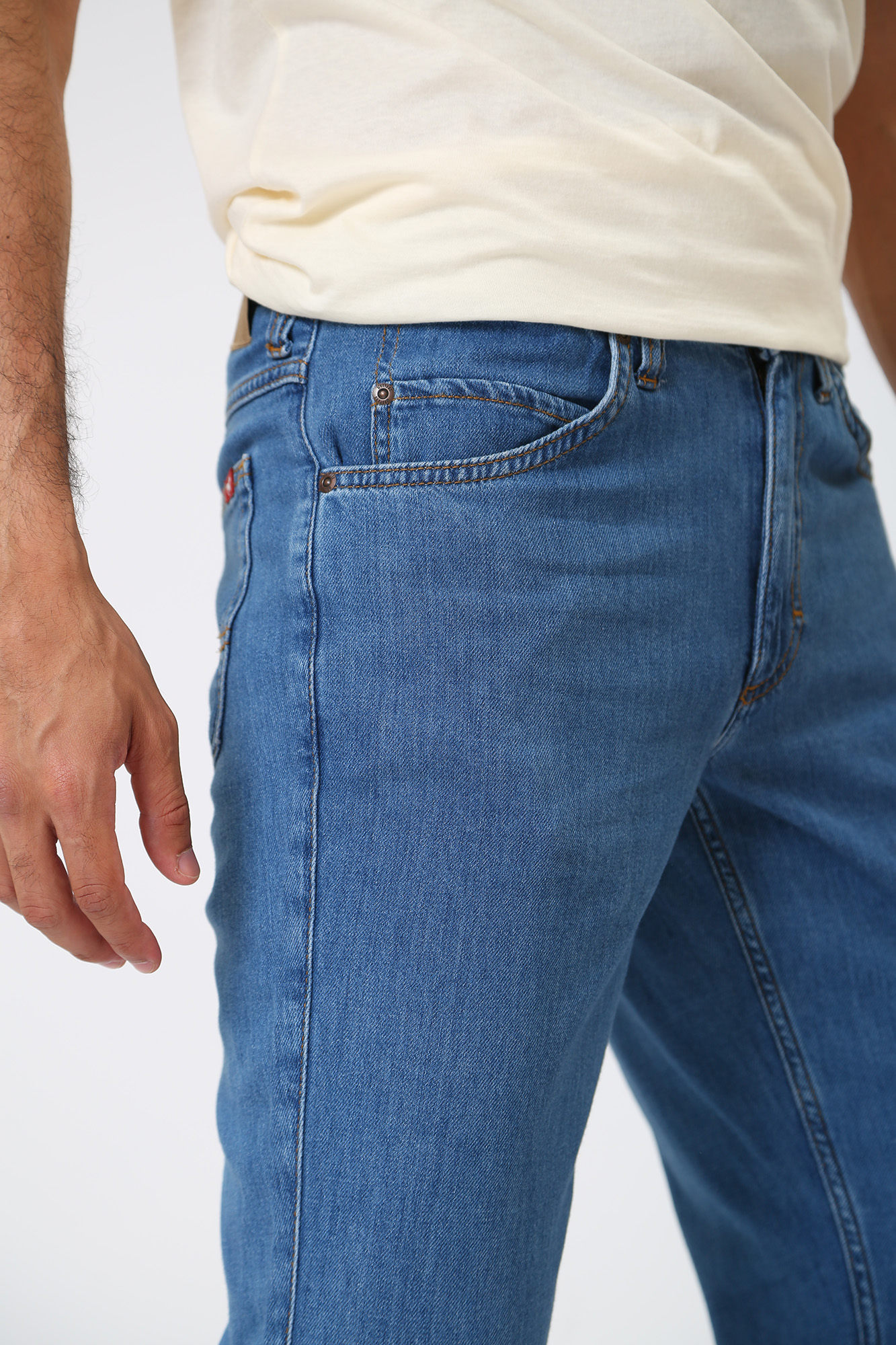 1013975-5000 Брюки джинсовые Mustang Синий