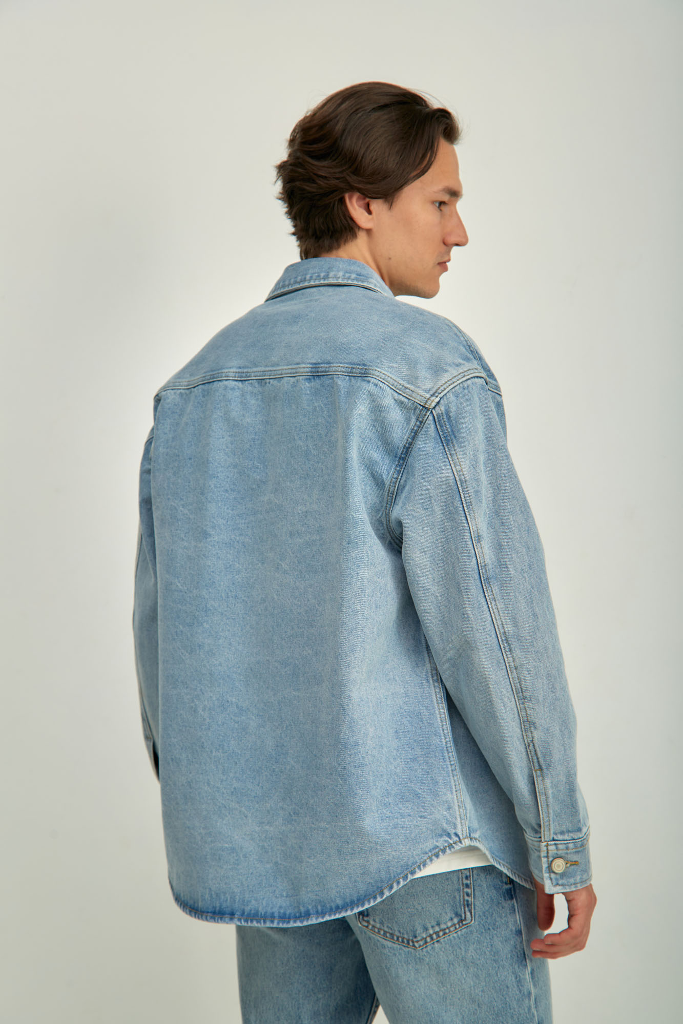 M-241-QW-56-2756- Рубашка с длинным рукавом The Hills Синий