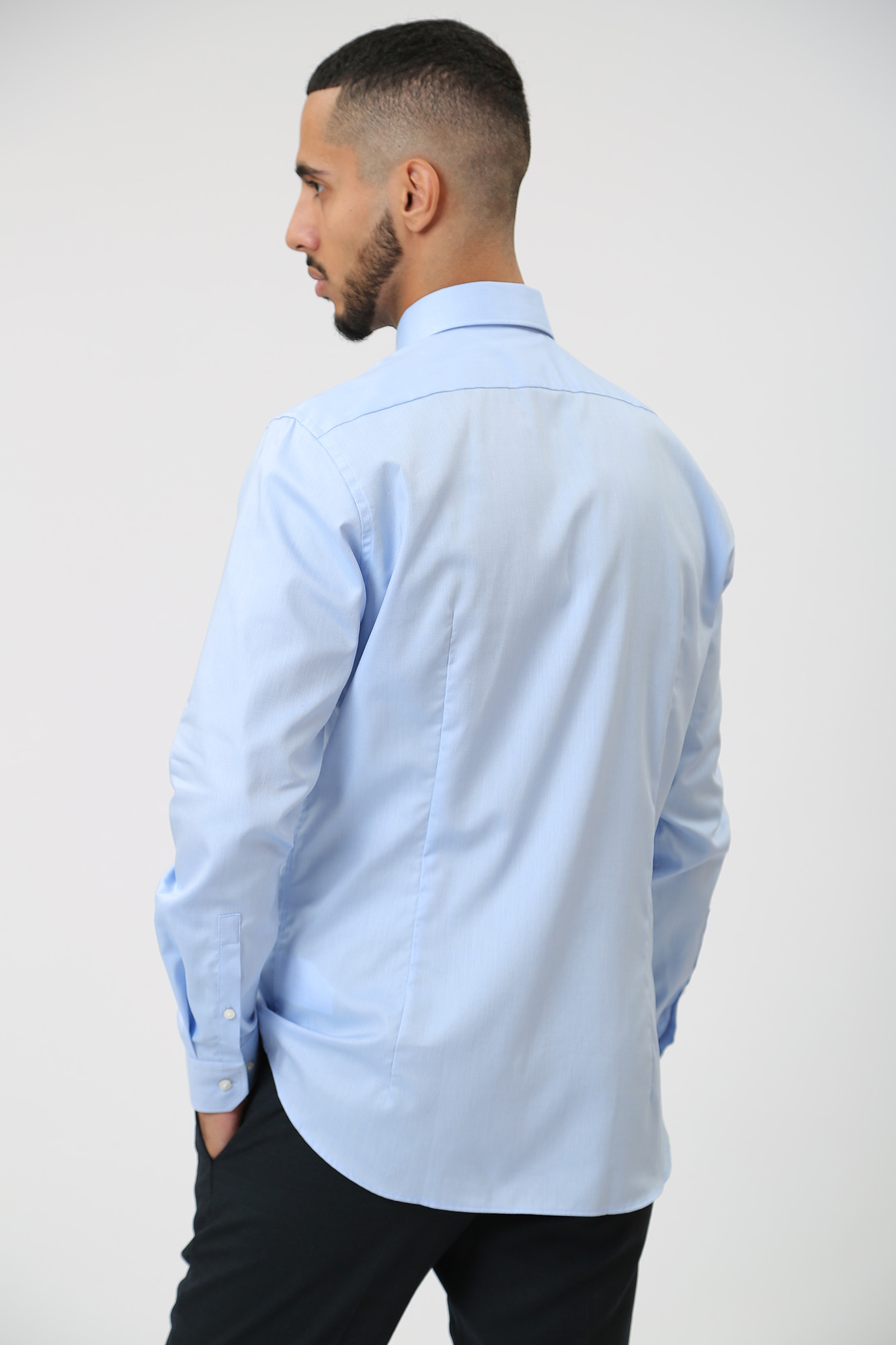 30032323_10005779 Сорочка д/р Strellson Голубой