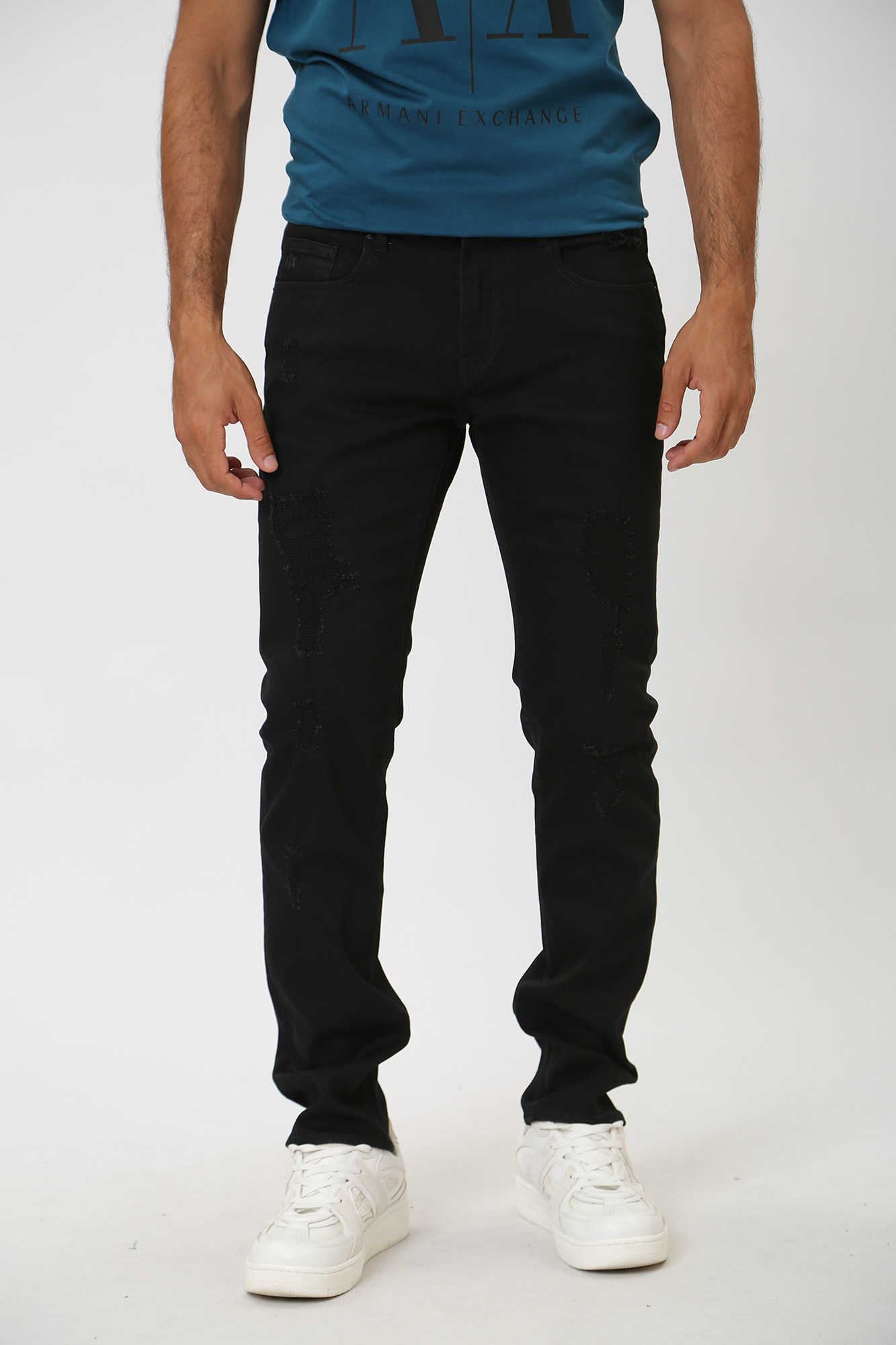 6RZJ13_Z1AAZ Брюки джинсовые  Armani Exchange Черный