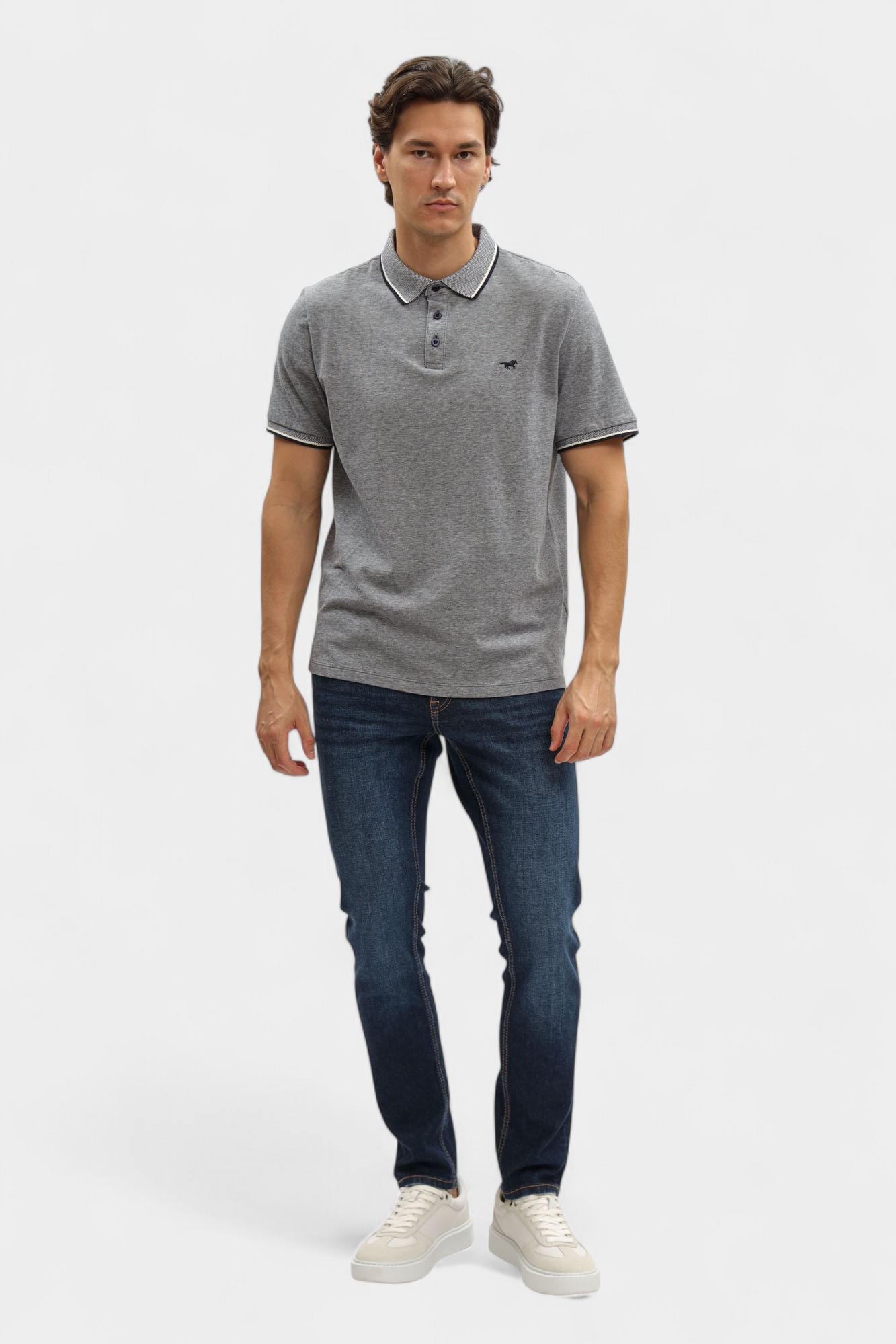 1016879 Поло Mustang Синий