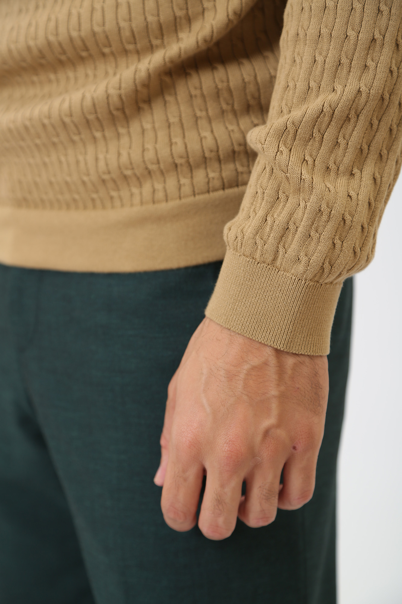 30038348_10016303 Поло с длинным рукавом Strellson Бежевый