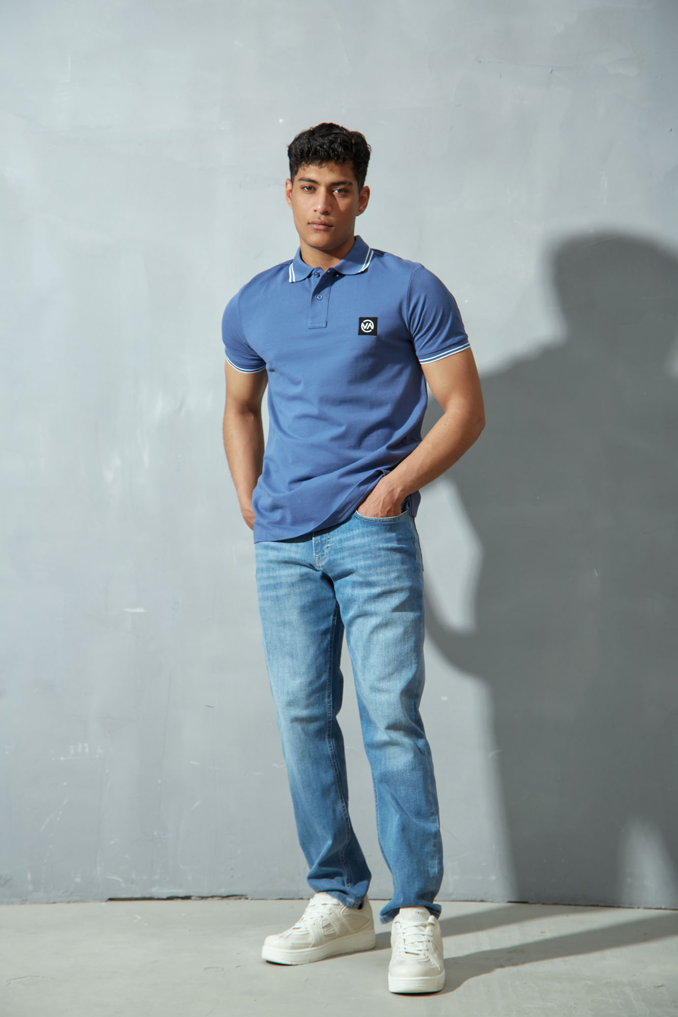 VM-OMA-33-030 Джинсы SLIM  Van Mich Голубой