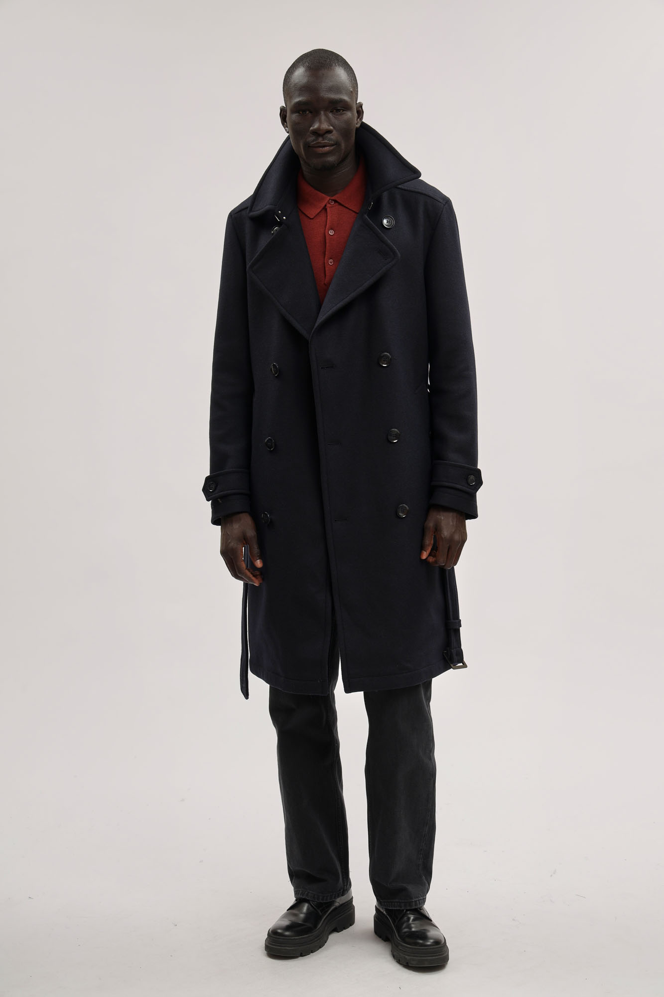 30048649_10019804 Пальто Strellson Синий