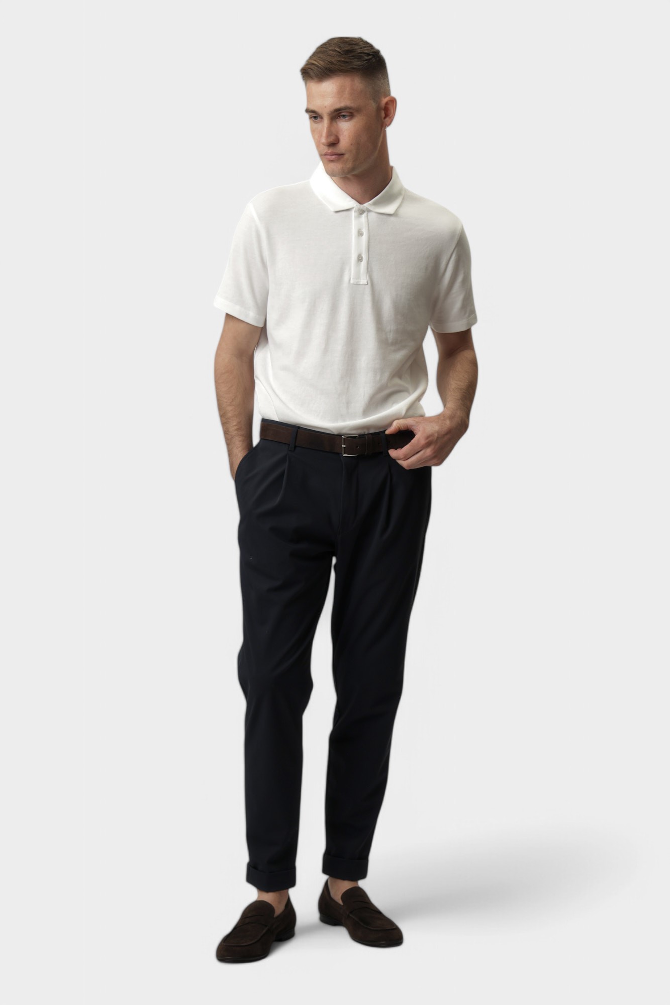 30045772_10019457 Поло Strellson Белый