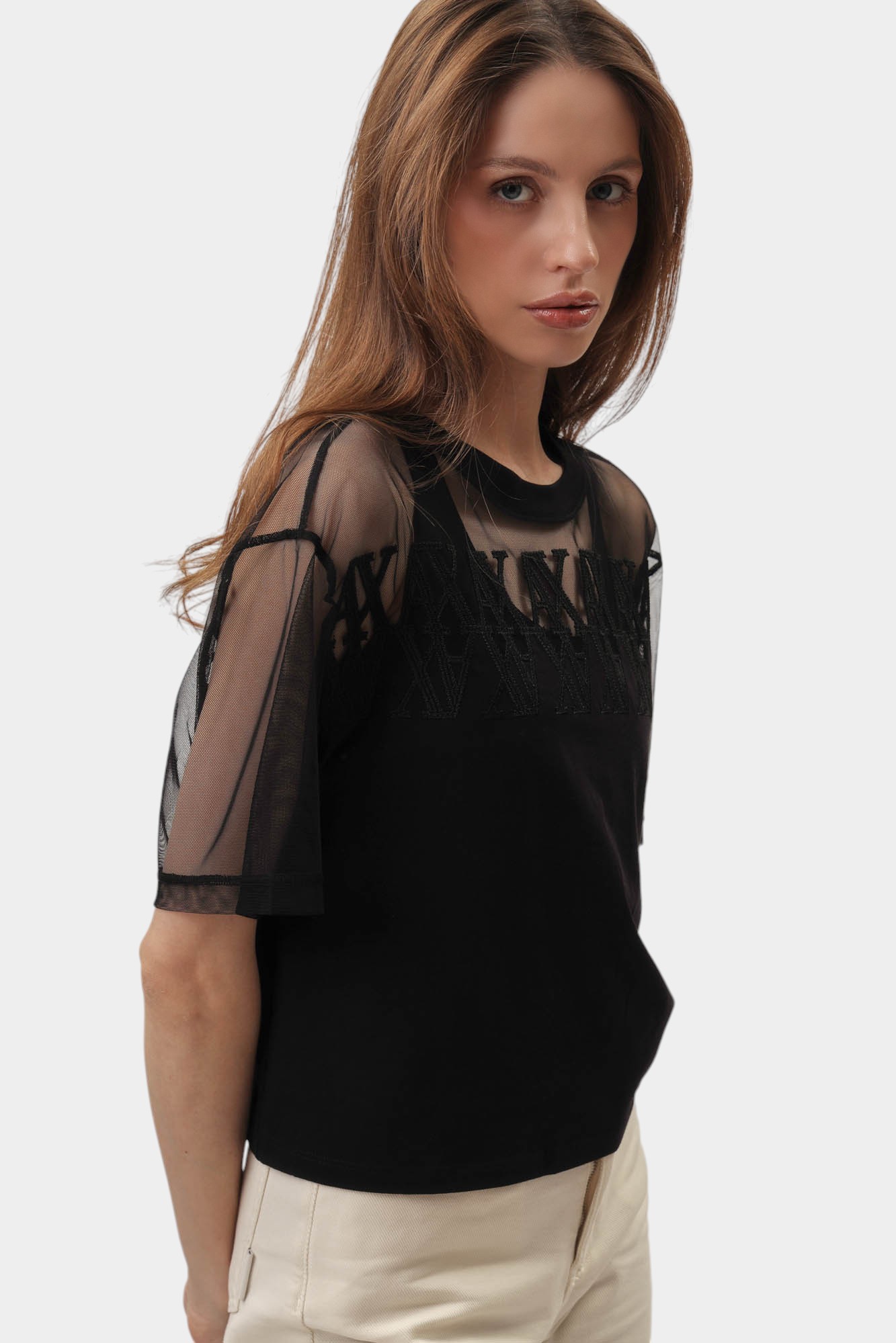 XW000516_AF10359 кроп-топ armani exchange 