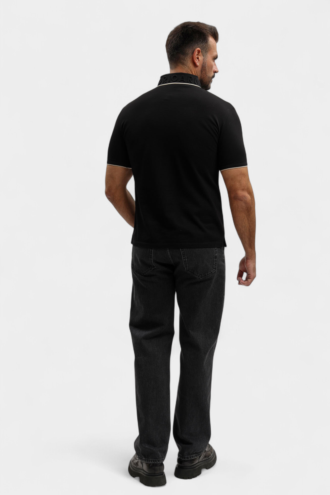 EM002137_ AF12955 Поло с коротким рукавом Emporio Armani Черный