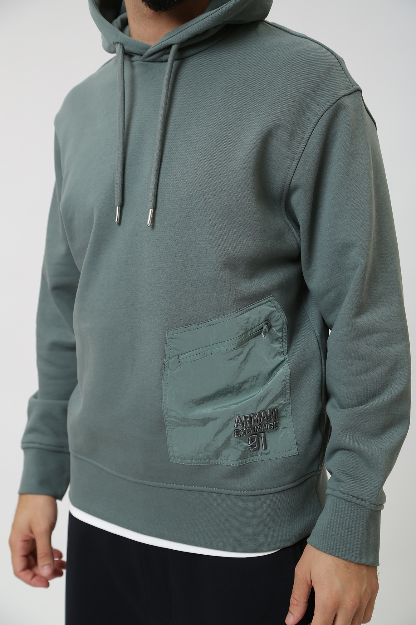 3DZMLL_ZJ4XZ Худи Armani Exchange Зеленый